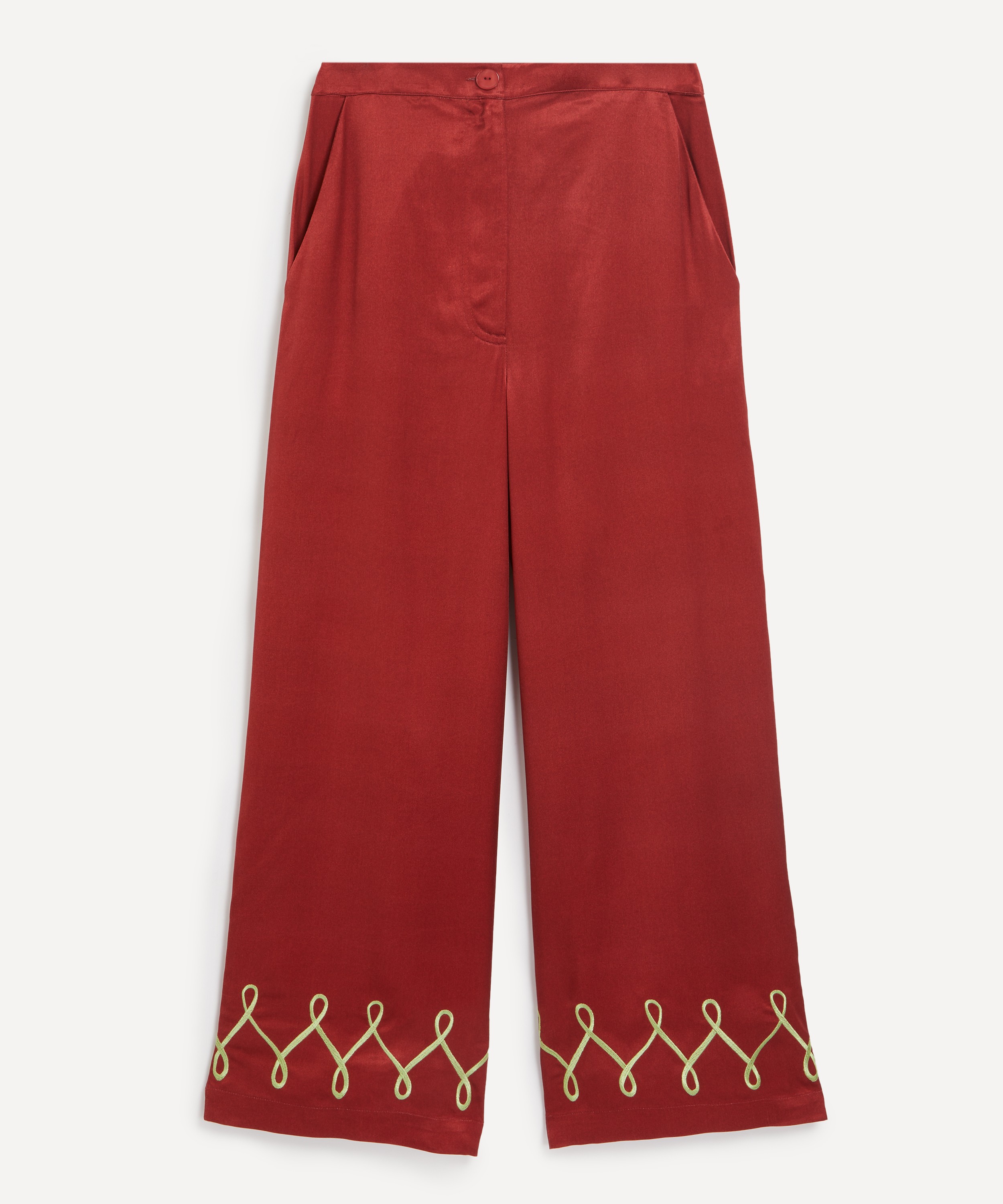 KITRI - Romina Merlot Cygnus and Lyra Embroidered Trousers