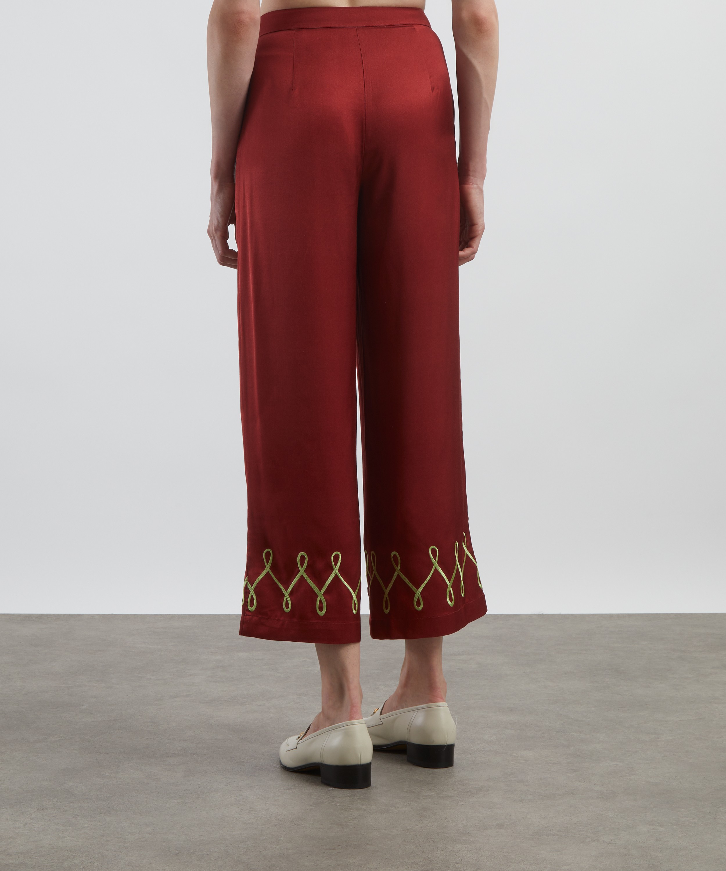 KITRI - Romina Merlot Cygnus and Lyra Embroidered Trousers image number 3