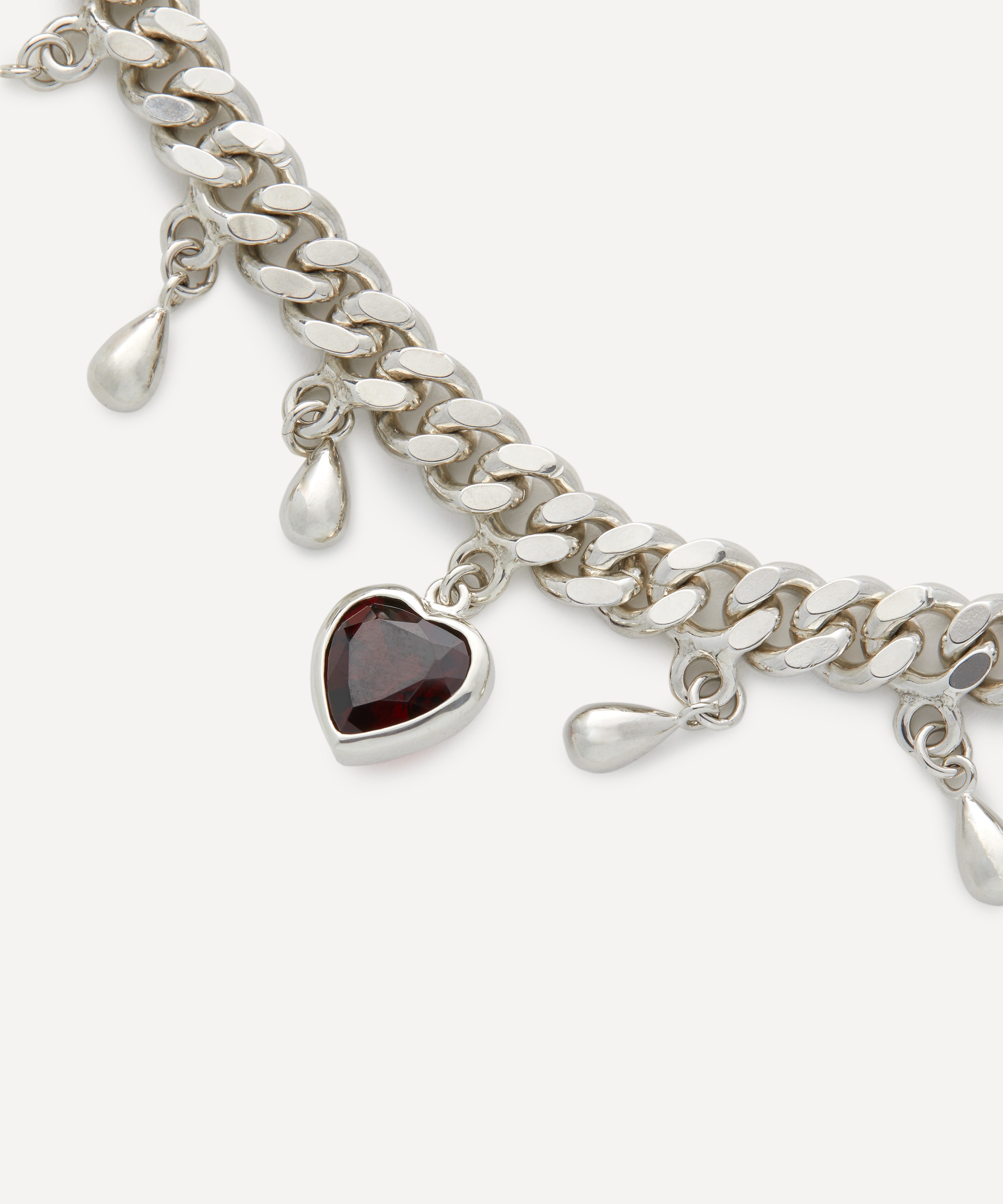 Maria Nilsdotter - Sterling Silver Drop of Heart Necklace image number 1