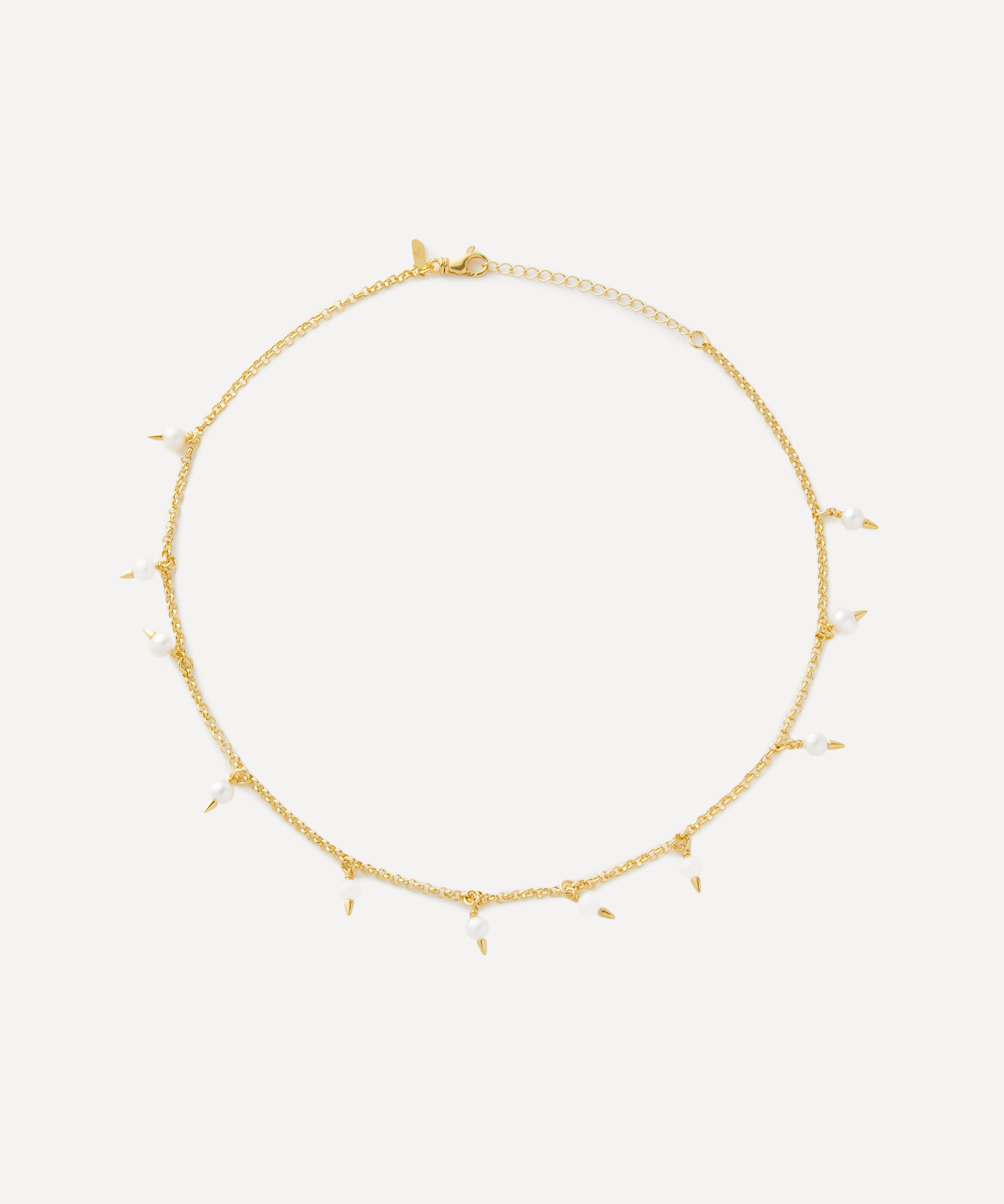 Maria Nilsdotter - 18ct Gold-Plated Pierced Pearl Necklace image number 0