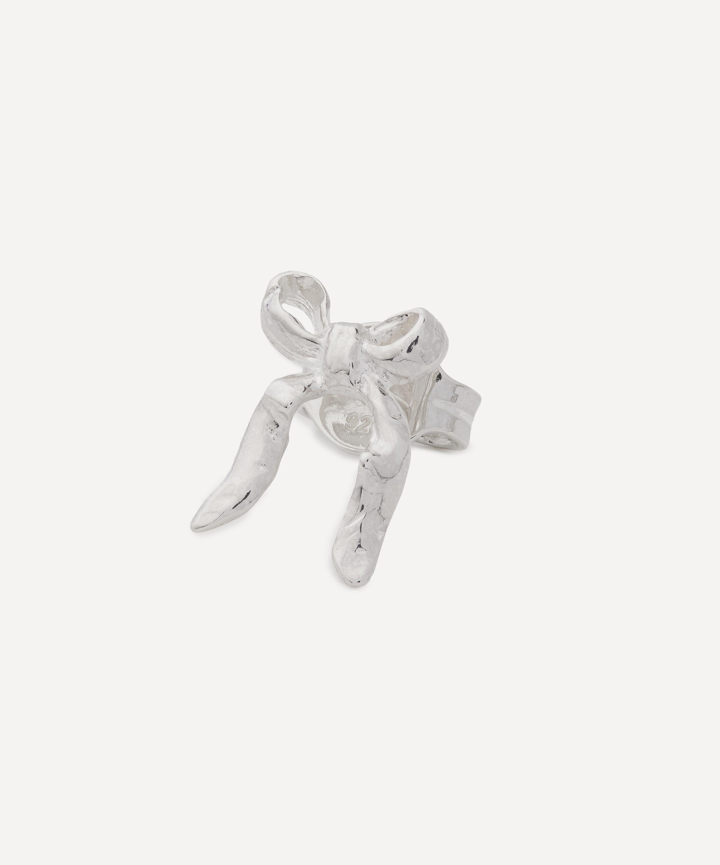 Maria Nilsdotter - Sterling Silver Bow Stud Earring image number 2