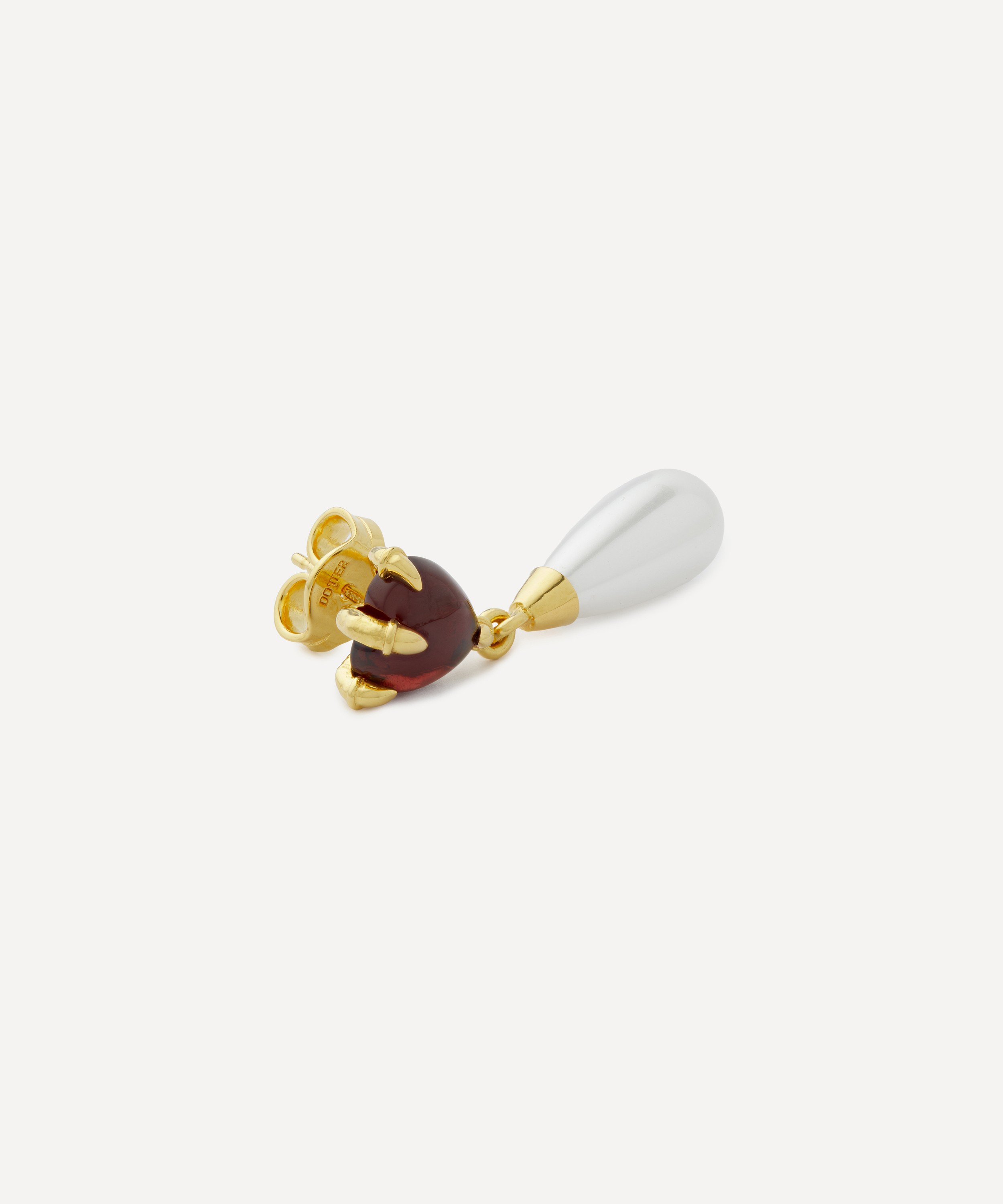 Maria Nilsdotter - 18ct Gold-Plated Claw Drop Earring image number 2