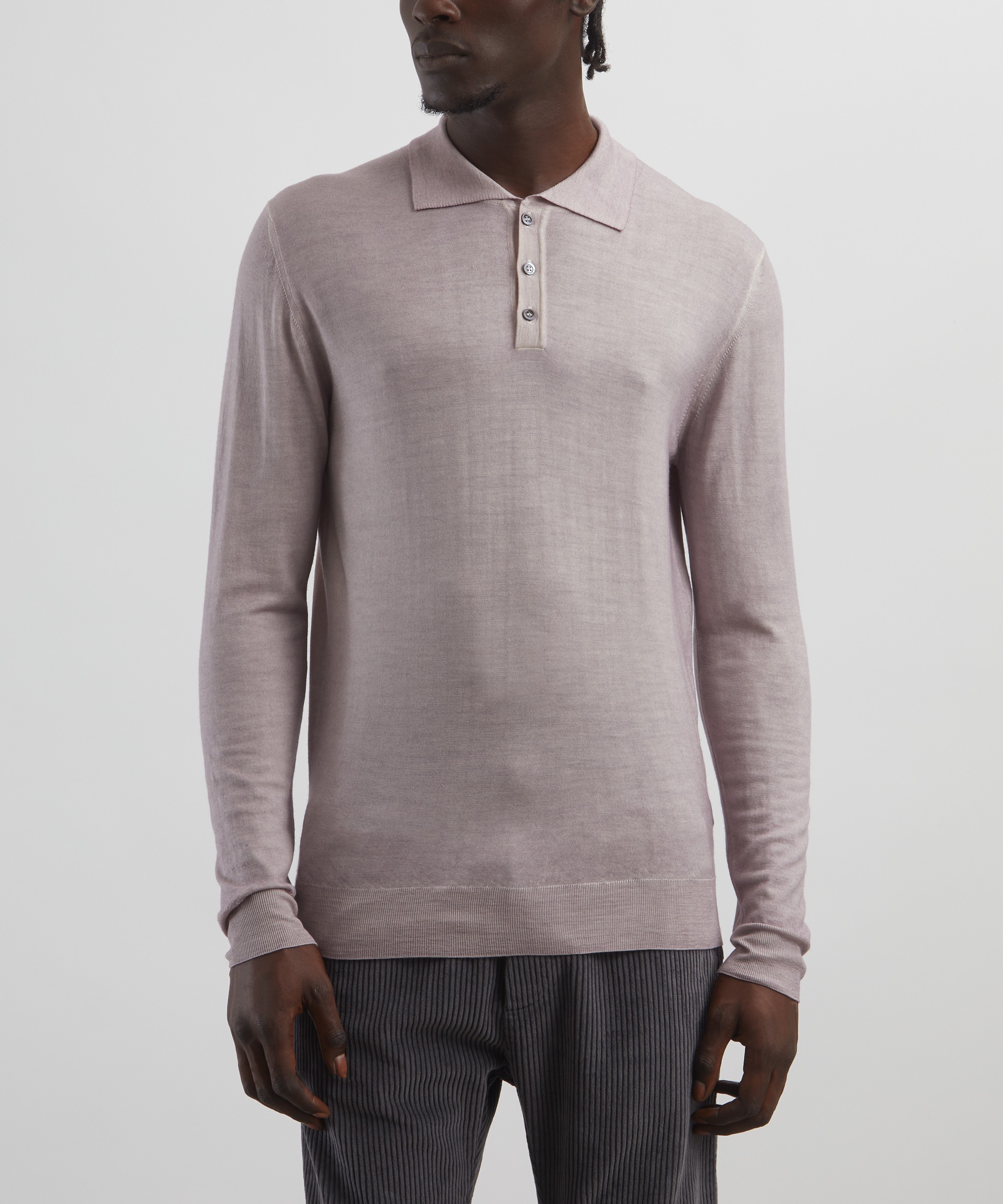 Barena - Pevaron Merino Wool Polo Jumper image number 2