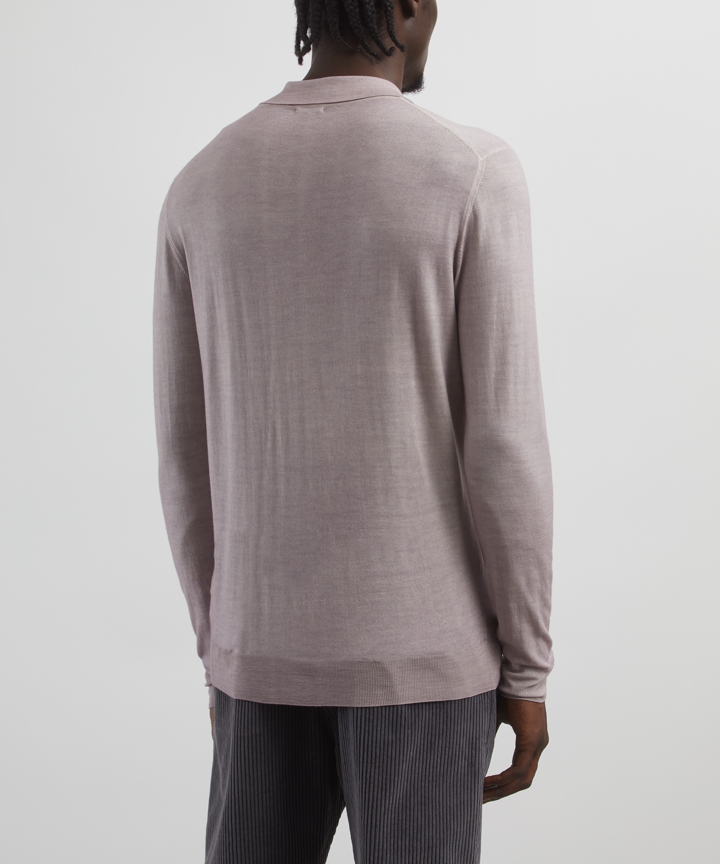 Barena - Pevaron Merino Wool Polo Jumper image number 3