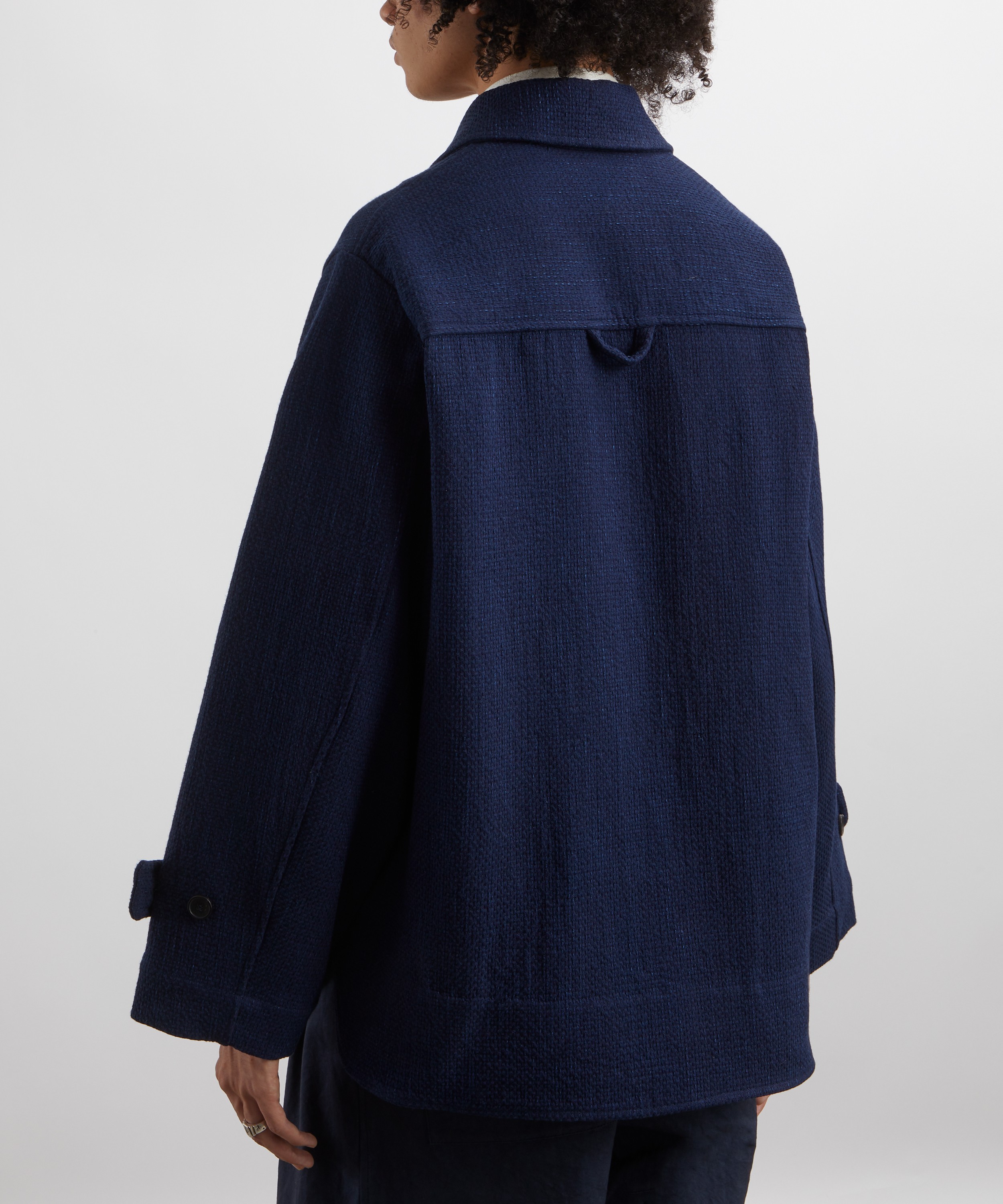 CAWLEY - Japanese Sashiko Stitch Indigo Alfie Jacket image number 3