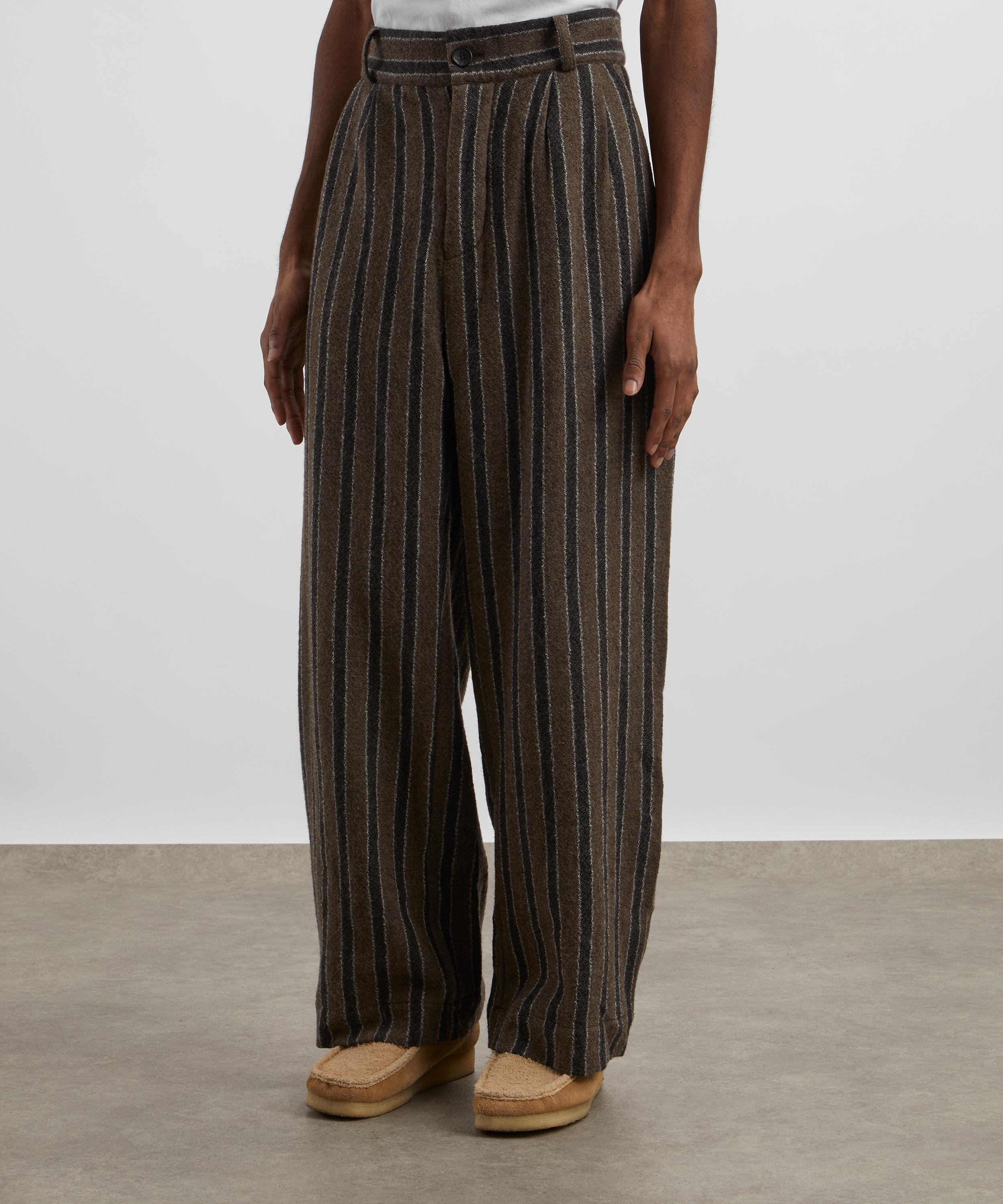 CAWLEY - Willa Pleated Striped Wool Trousers image number 2