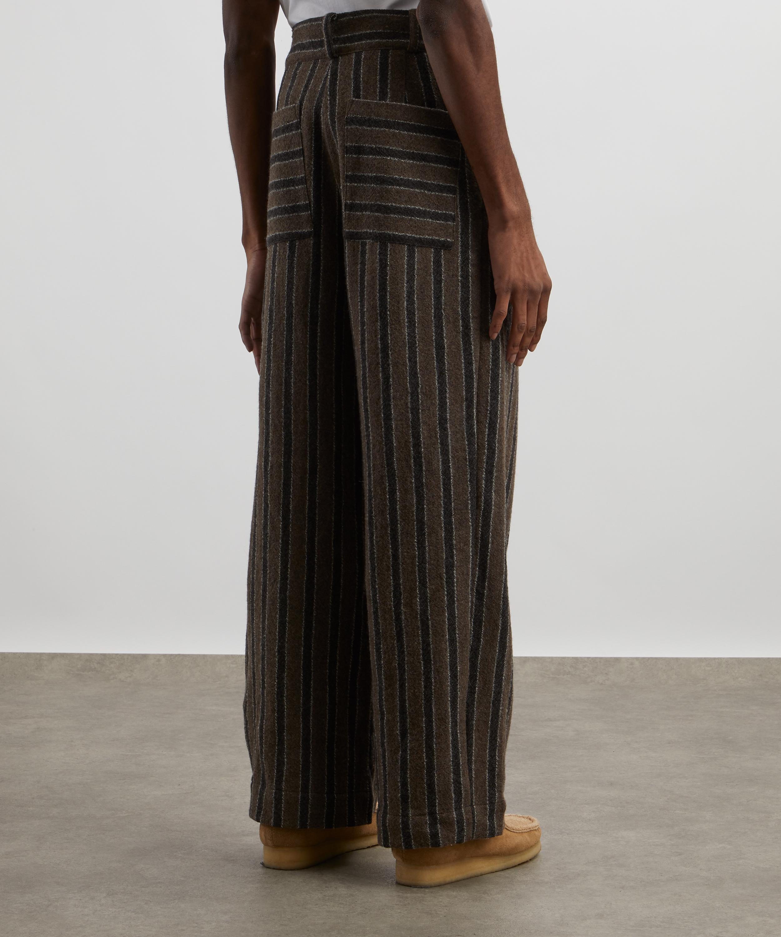 CAWLEY - Willa Pleated Striped Wool Trousers image number 3