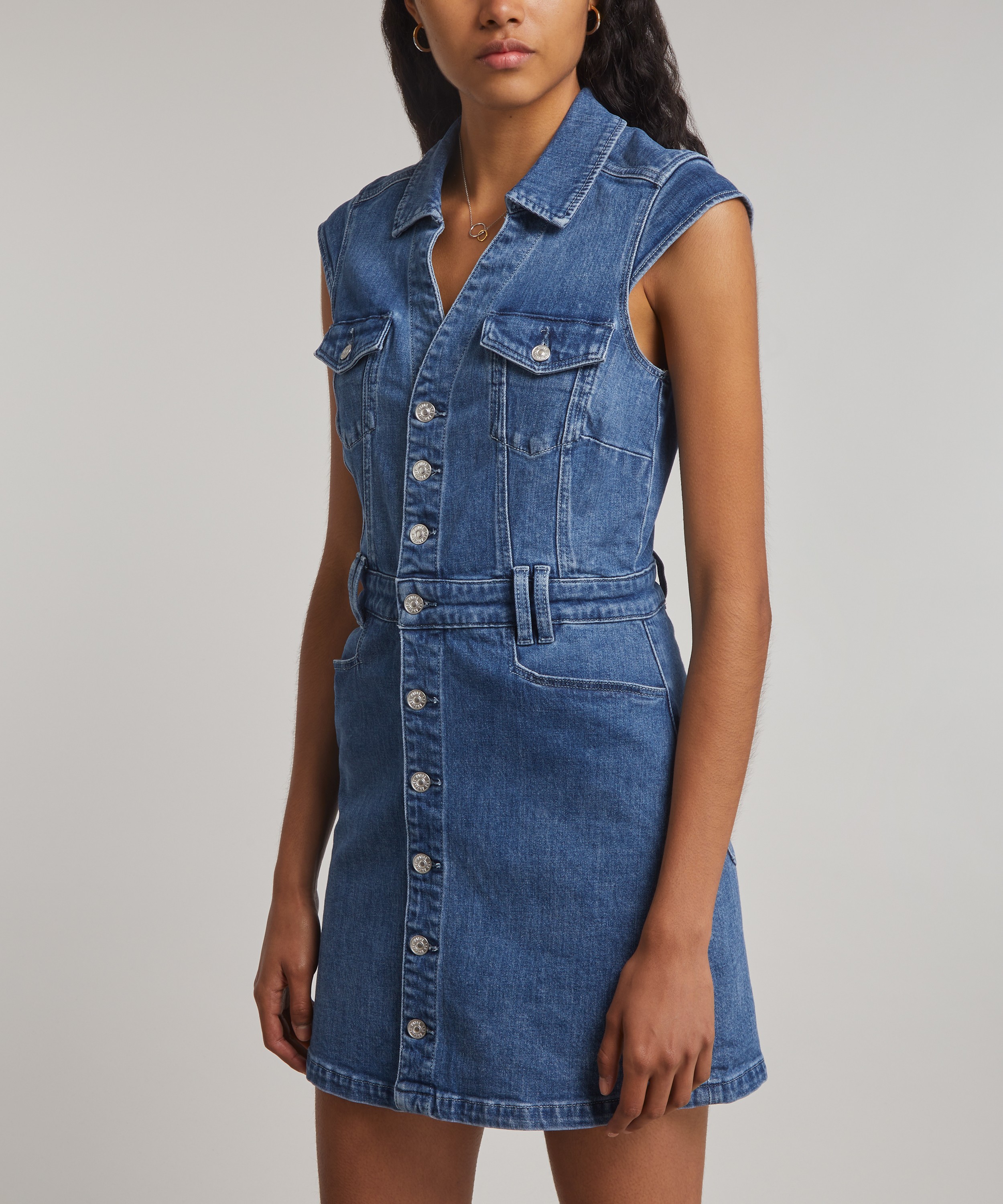 Paige - Jaxsyn Denim Mini Dress image number 2