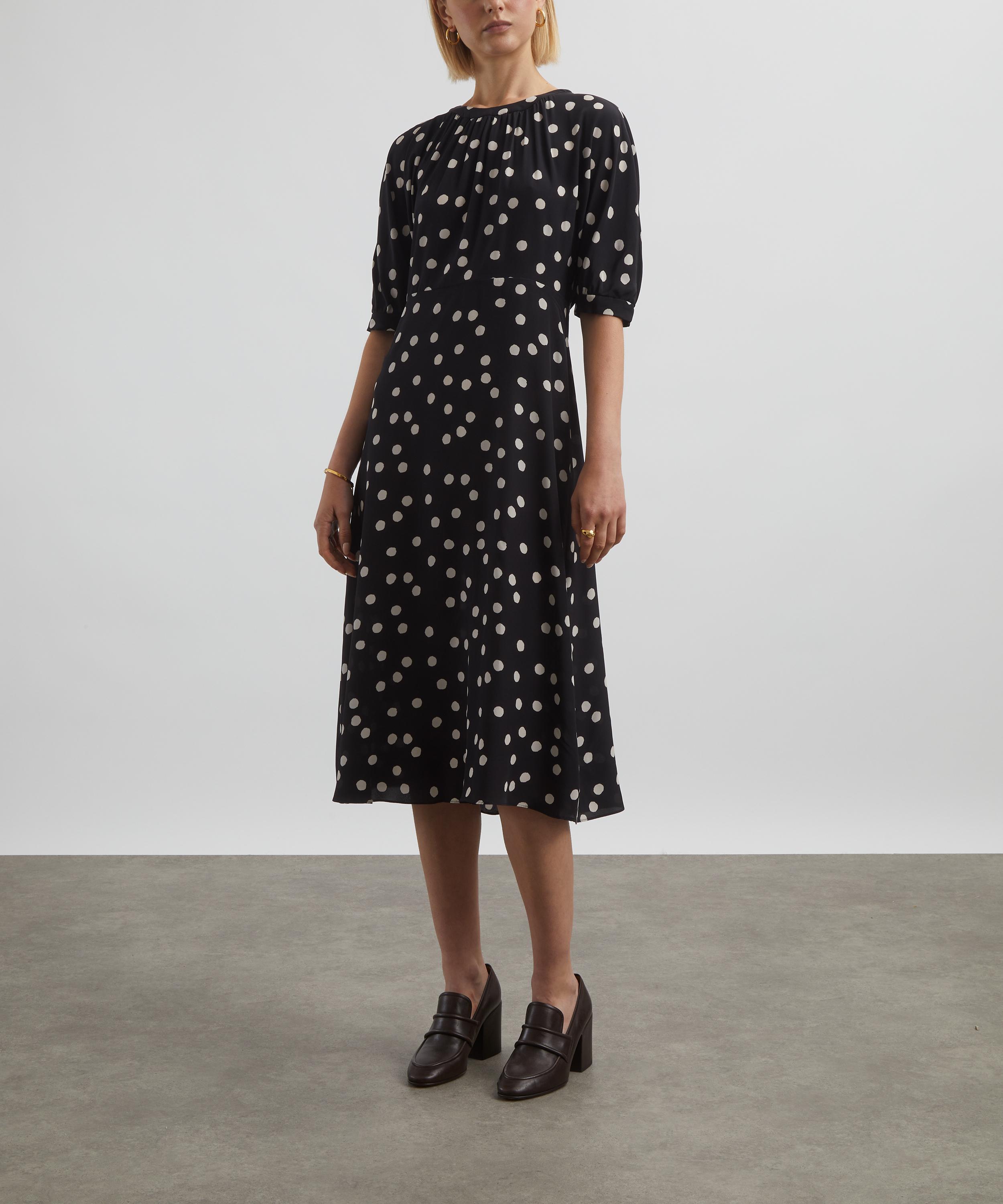 'S Max Mara - Demetra Polka-Dot Crêpe de Chine Dress image number 2