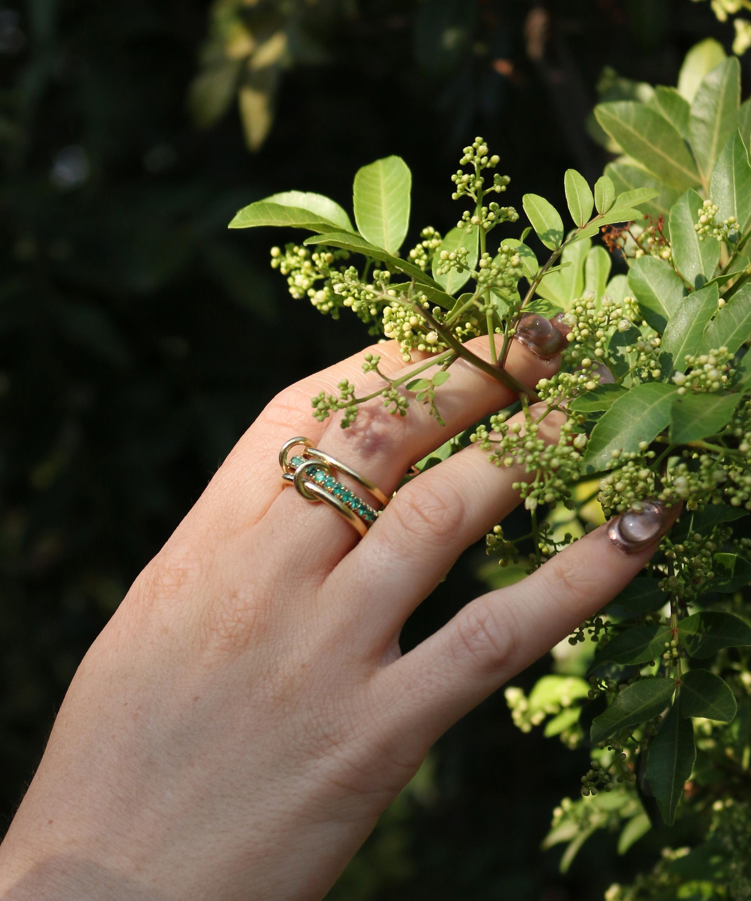 Spinelli Kilcollin - 18ct Gold Petunia Emerald Ring image number 1