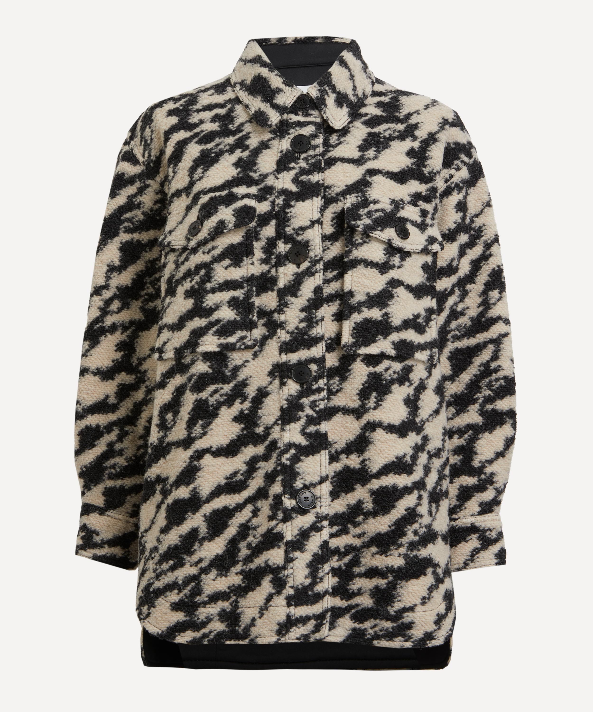 Isabel Marant Étoile - Ferida Zebra Print Wool-Blend Jacket image number 0