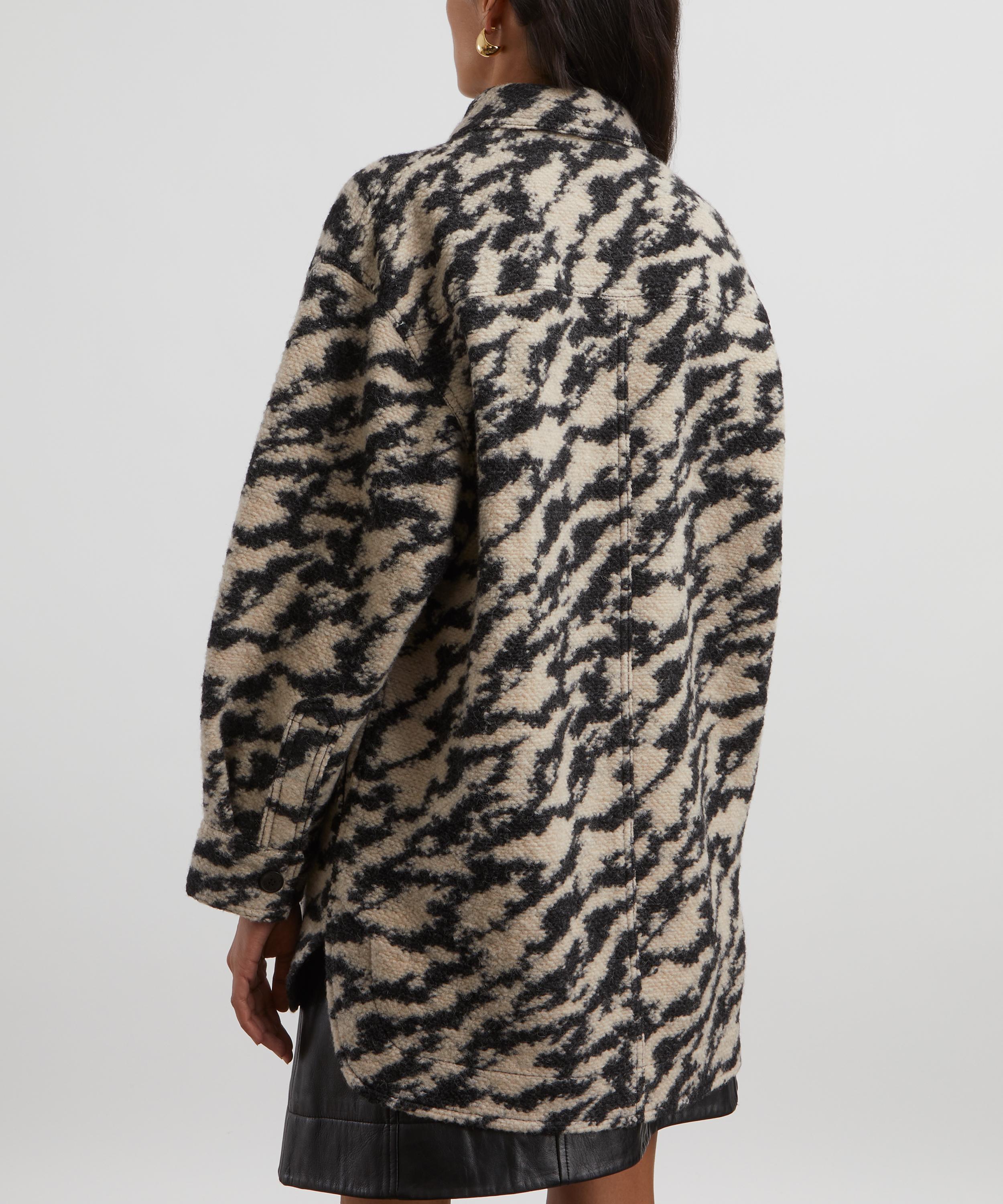 Isabel Marant Étoile - Ferida Zebra Print Wool-Blend Jacket image number 3