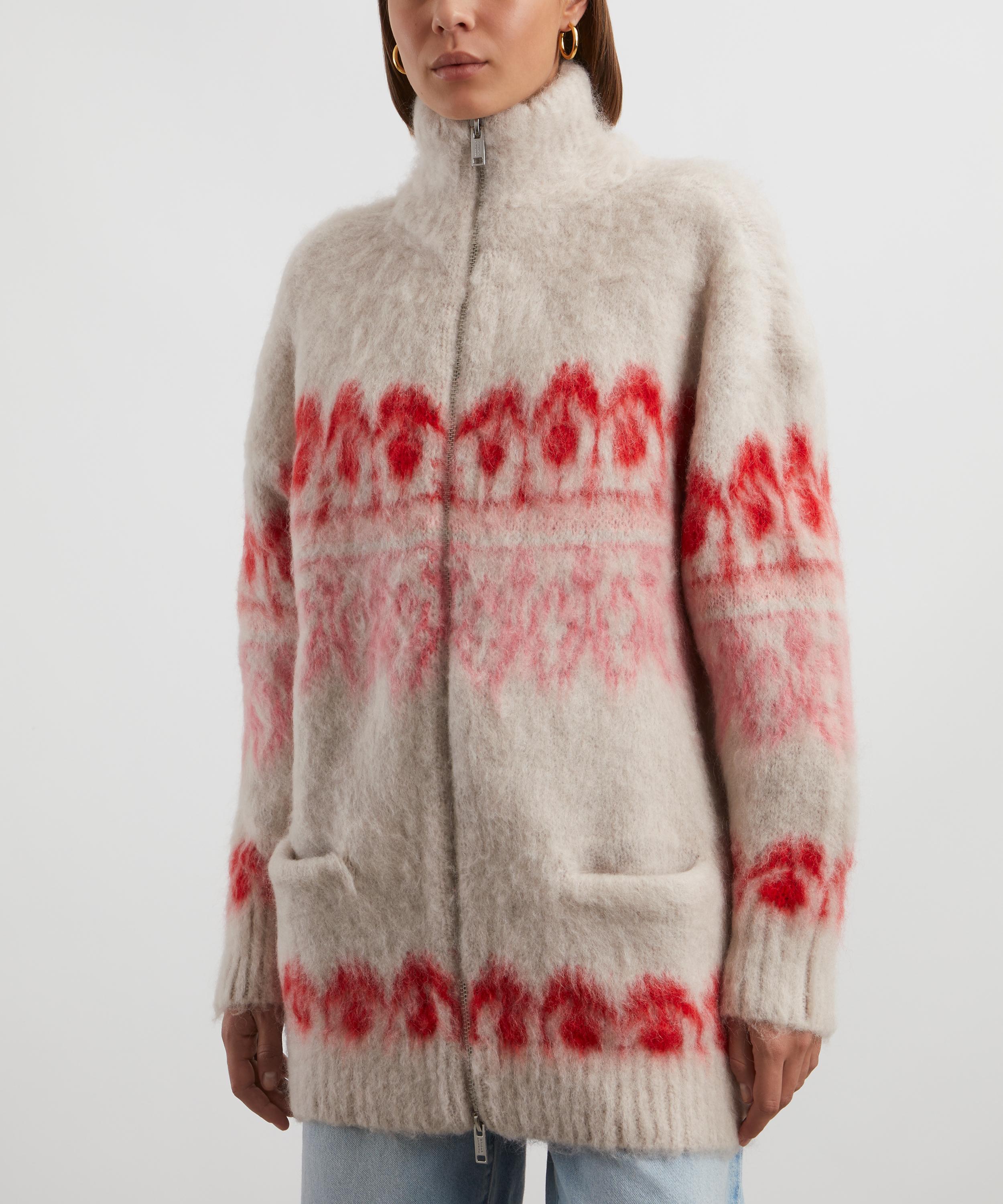 Isabel Marant Étoile - Deloris Patterned Mohair Wool Coat image number 2