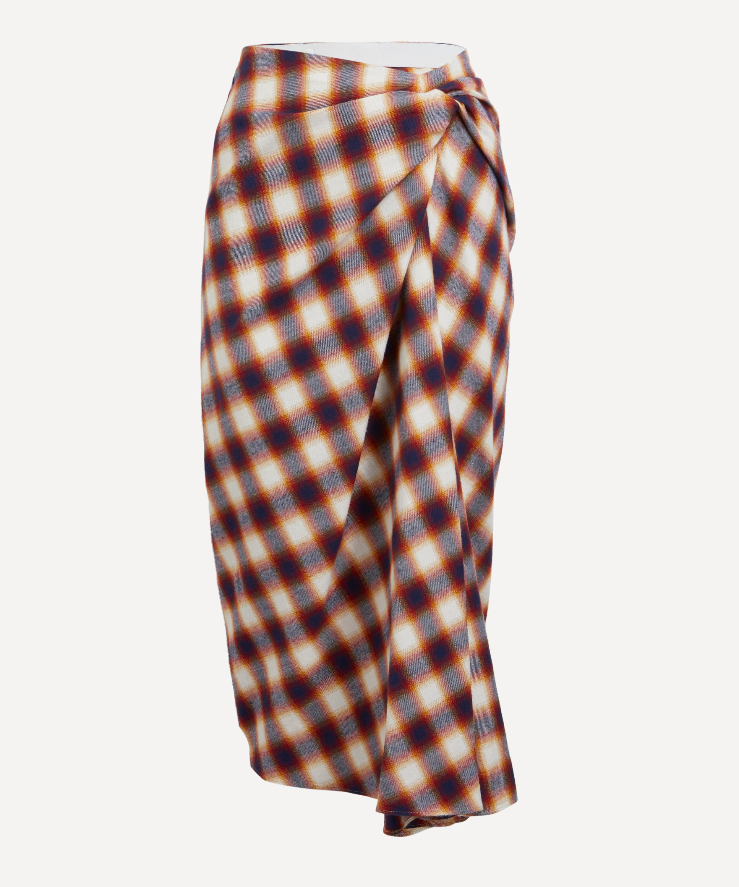 Isabel Marant Étoile - Tijuana Plaid Cotton Pencil Skirt image number 0