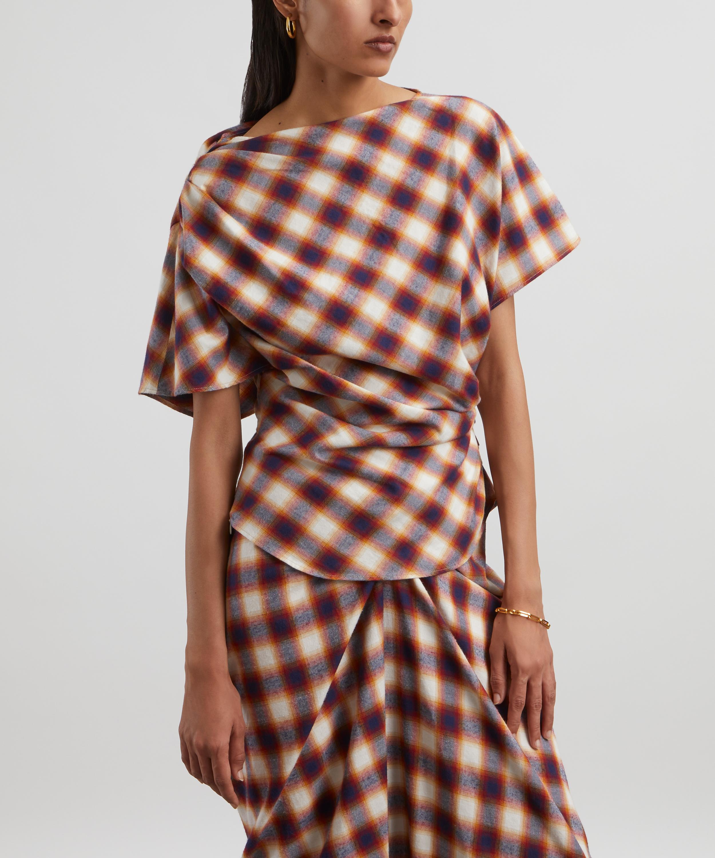 Isabel Marant Étoile - Tilda Plaid Cotton Top image number 2