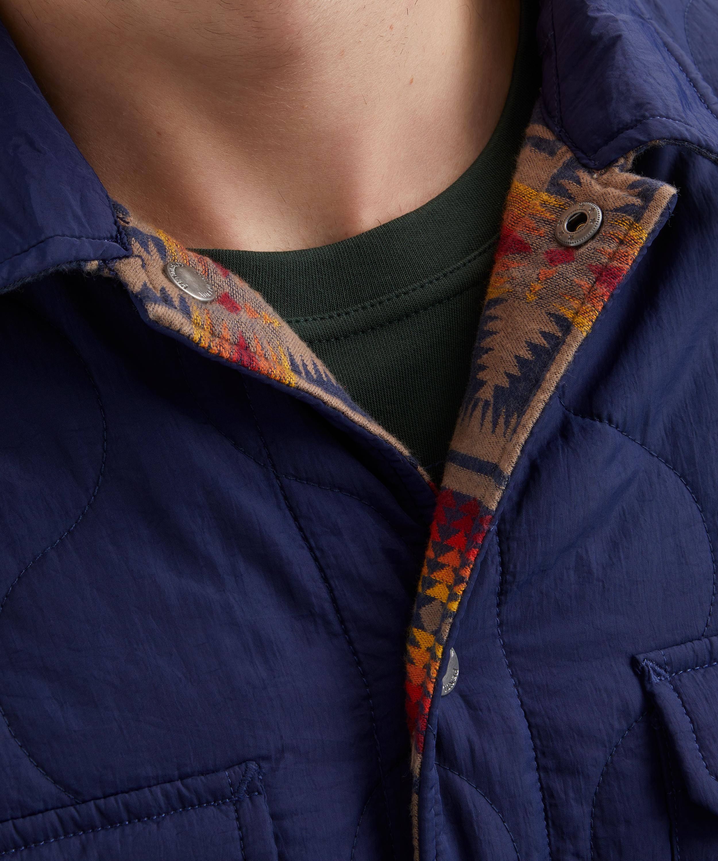 Pendleton - Harding Navy Reversible Quilted Overshirt image number 4