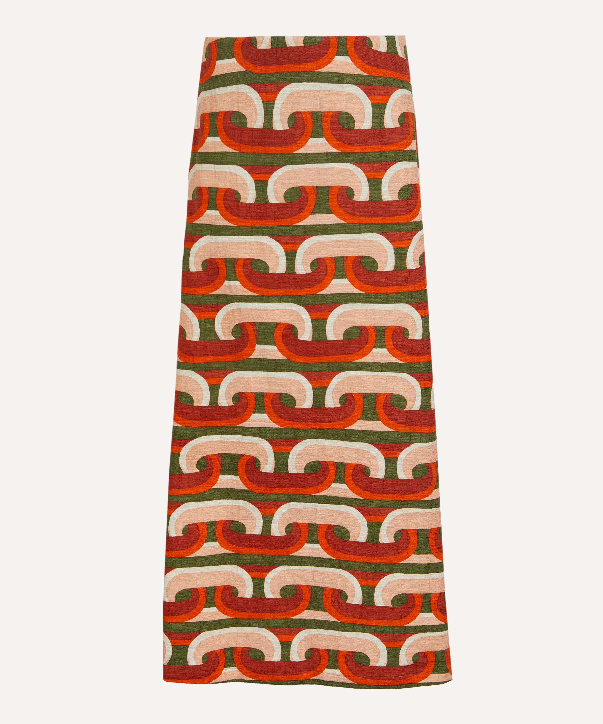 La DoubleJ - A-Long Skirt in Prometheus Pale Pink Shot Cotton image number 0