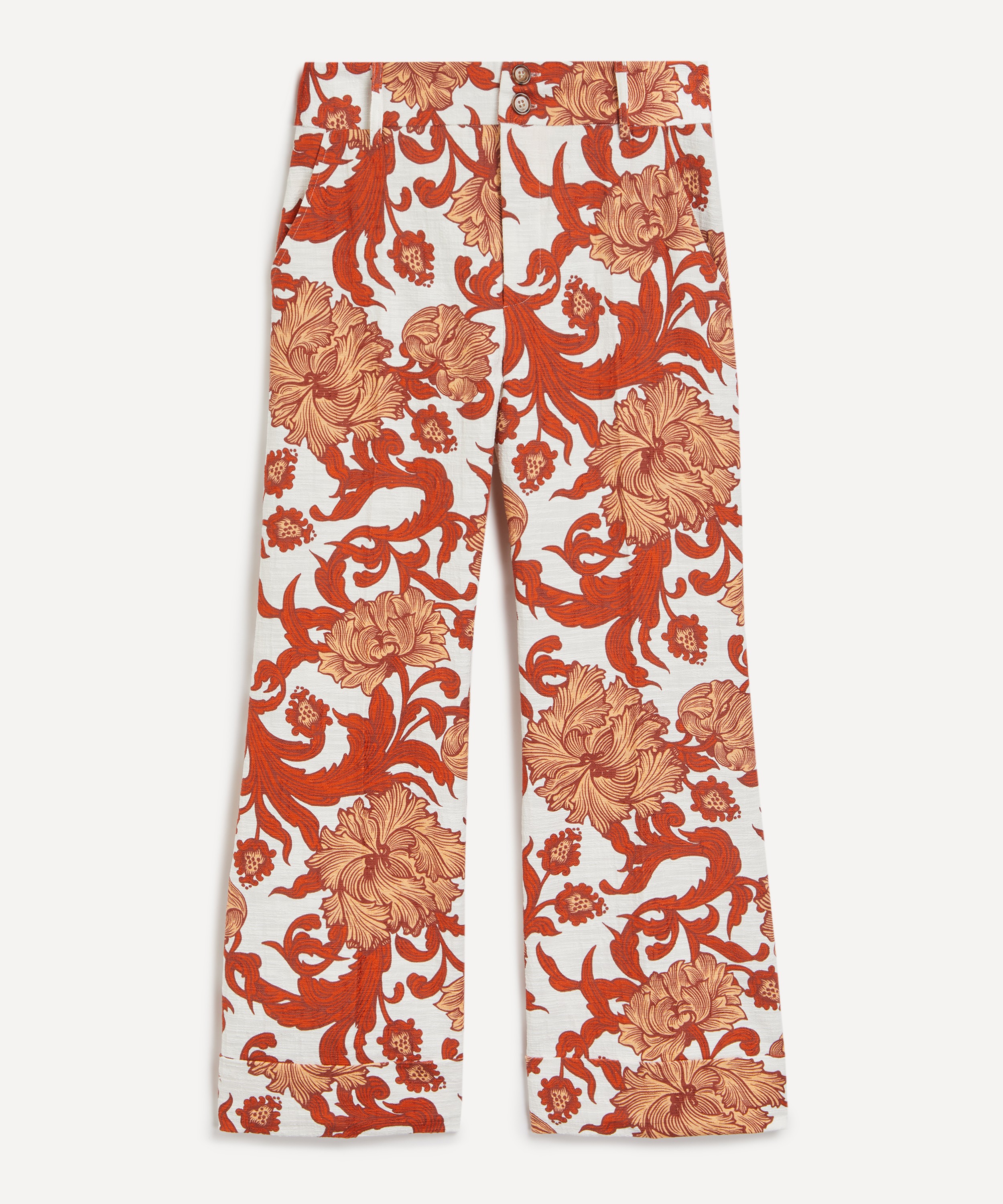 La DoubleJ - Hendrix Reef White Shot Cotton Trousers image number 0