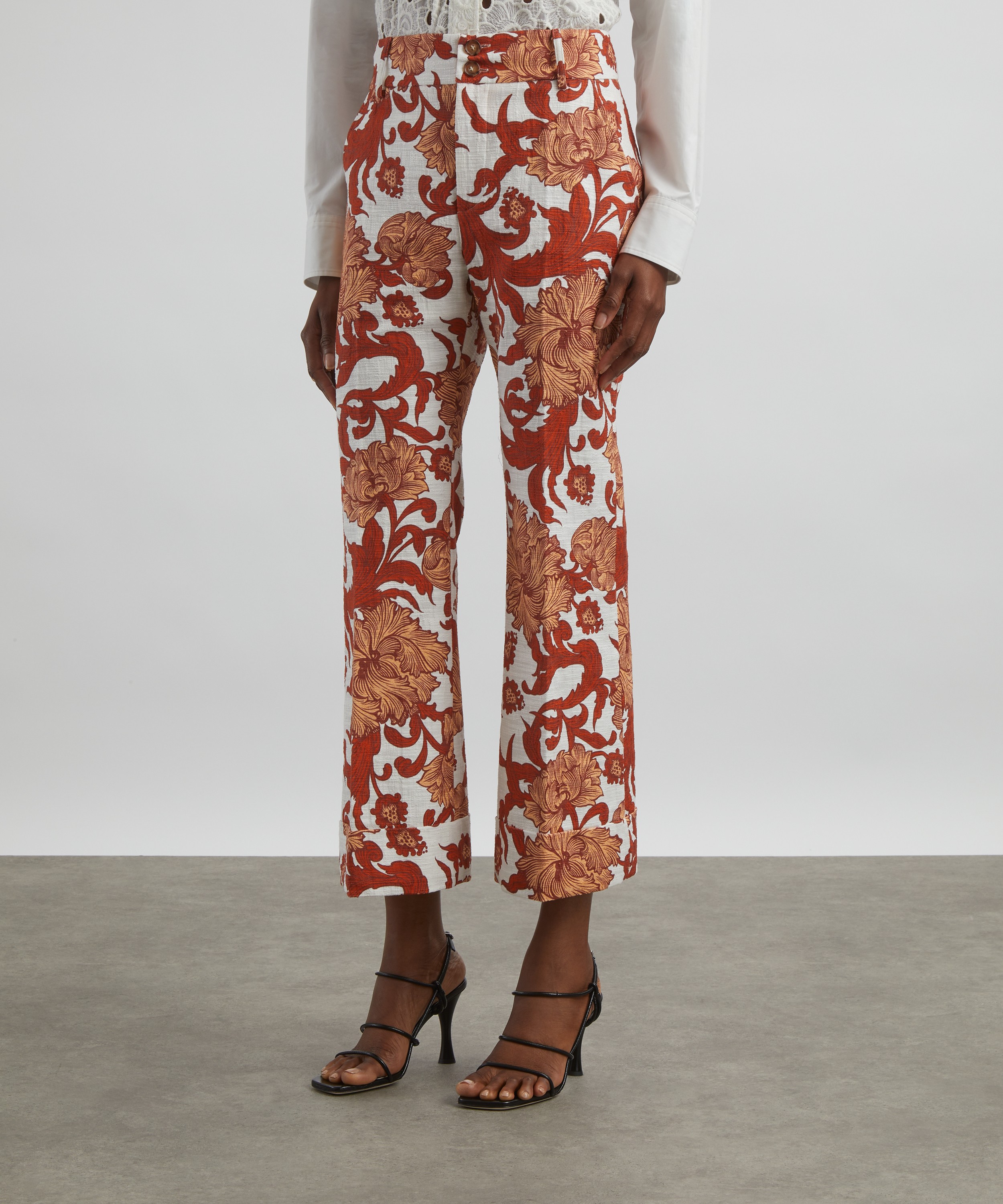 La DoubleJ - Hendrix Reef White Shot Cotton Trousers image number 2