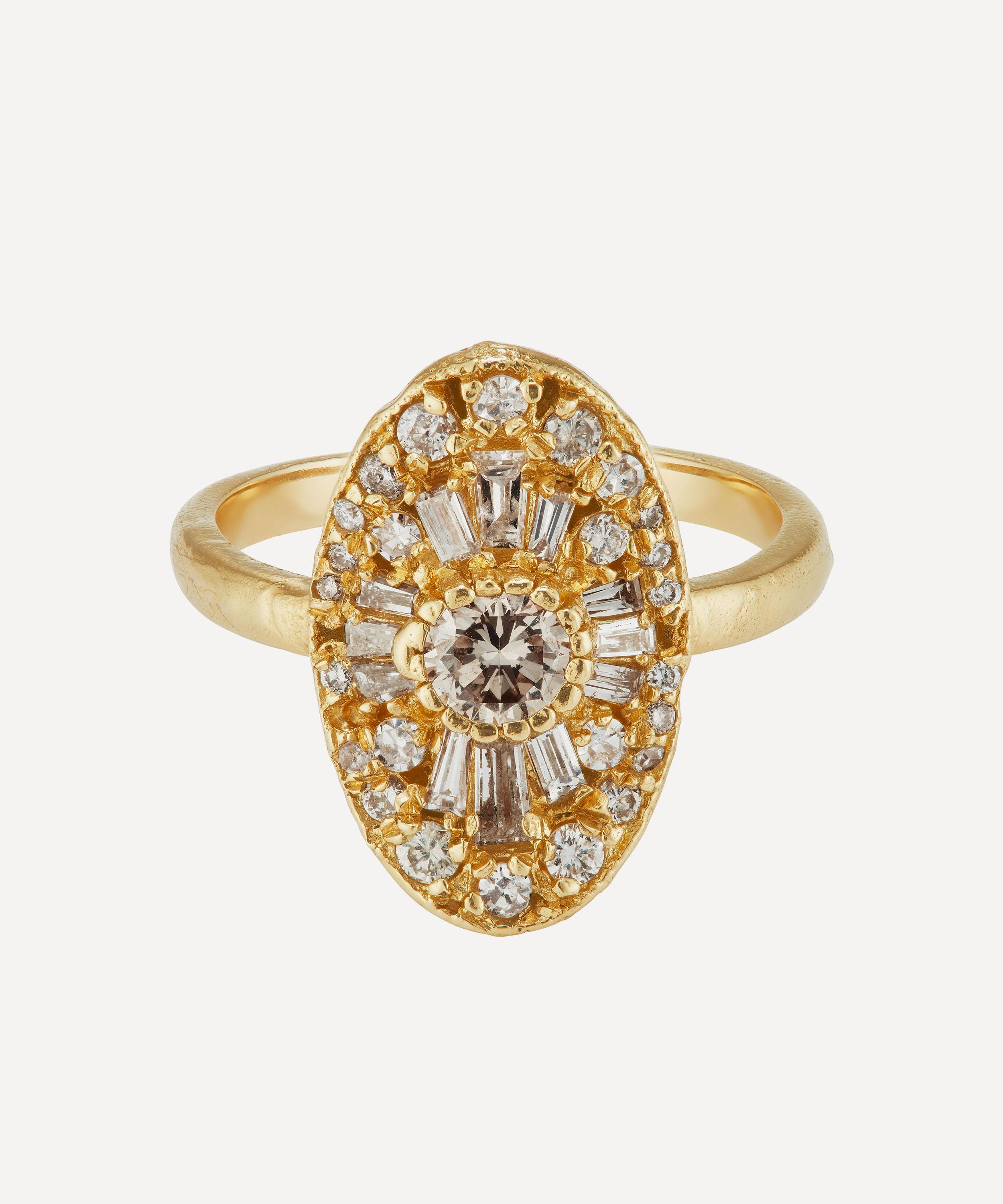 Ellis Mhairi Cameron - 14ct Gold Oval Scatter Legacy Cocktail Ring image number 0