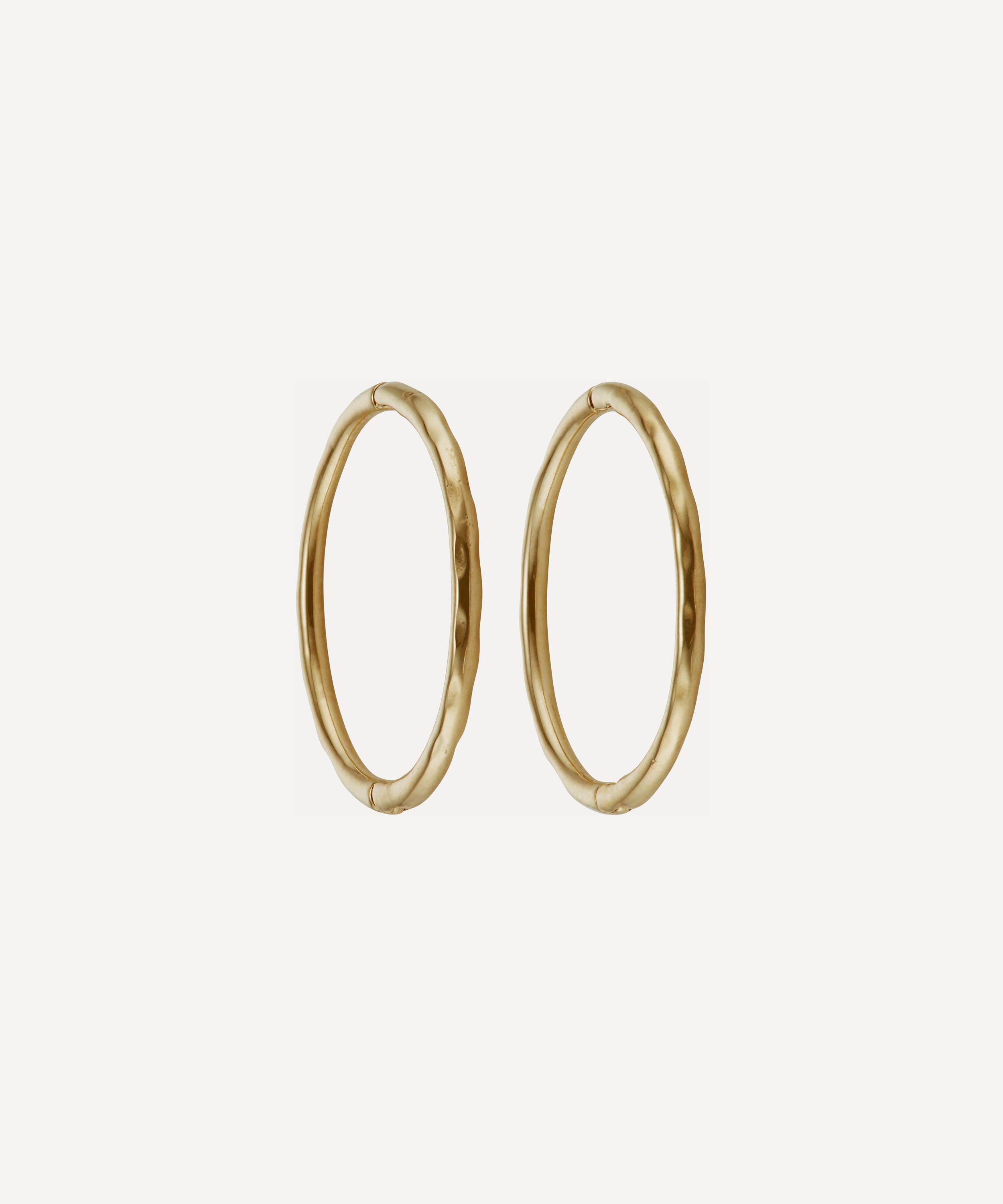 Ellis Mhairi Cameron - 14ct Gold LI 12mm Hammered Clicker Hoop Earrings