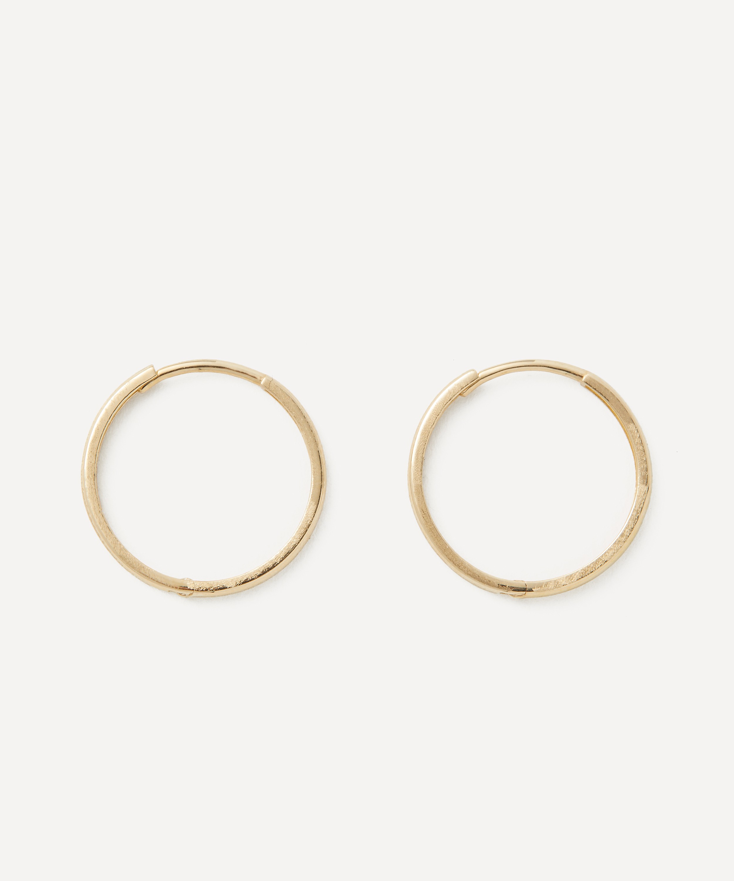 Ellis Mhairi Cameron - 14ct Gold LI 20mm Textured Hoop Earrings image number 1