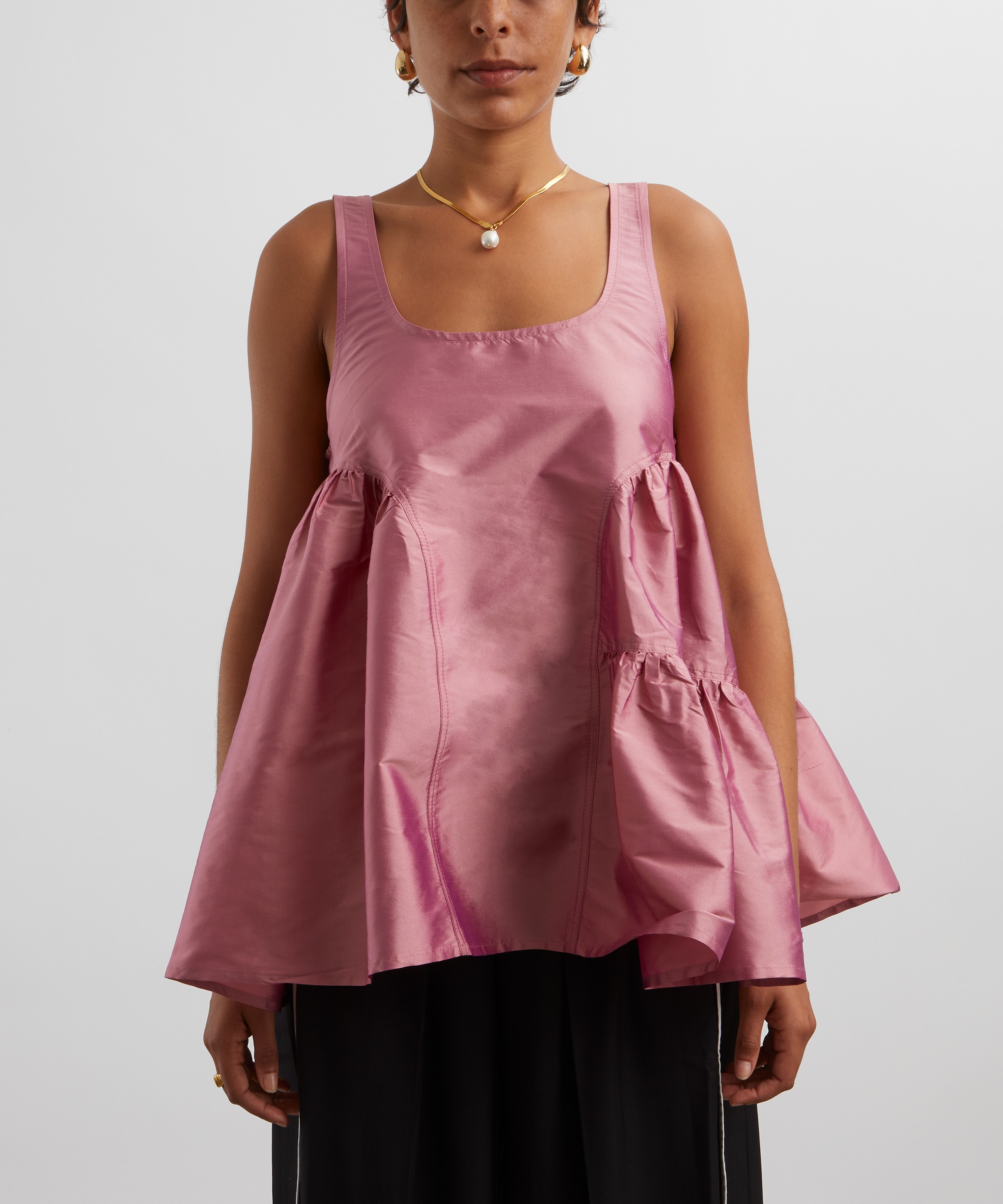 Lovebirds - Ruby Silk Taffeta Top image number 2