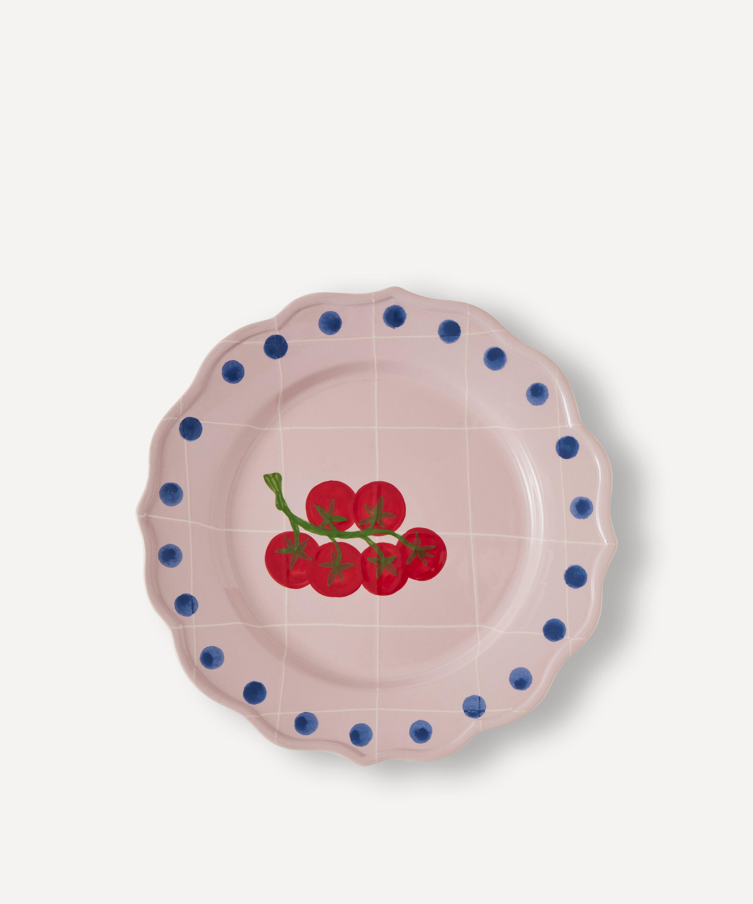 Bitossi - Quadri Tomato Round Platter image number 0