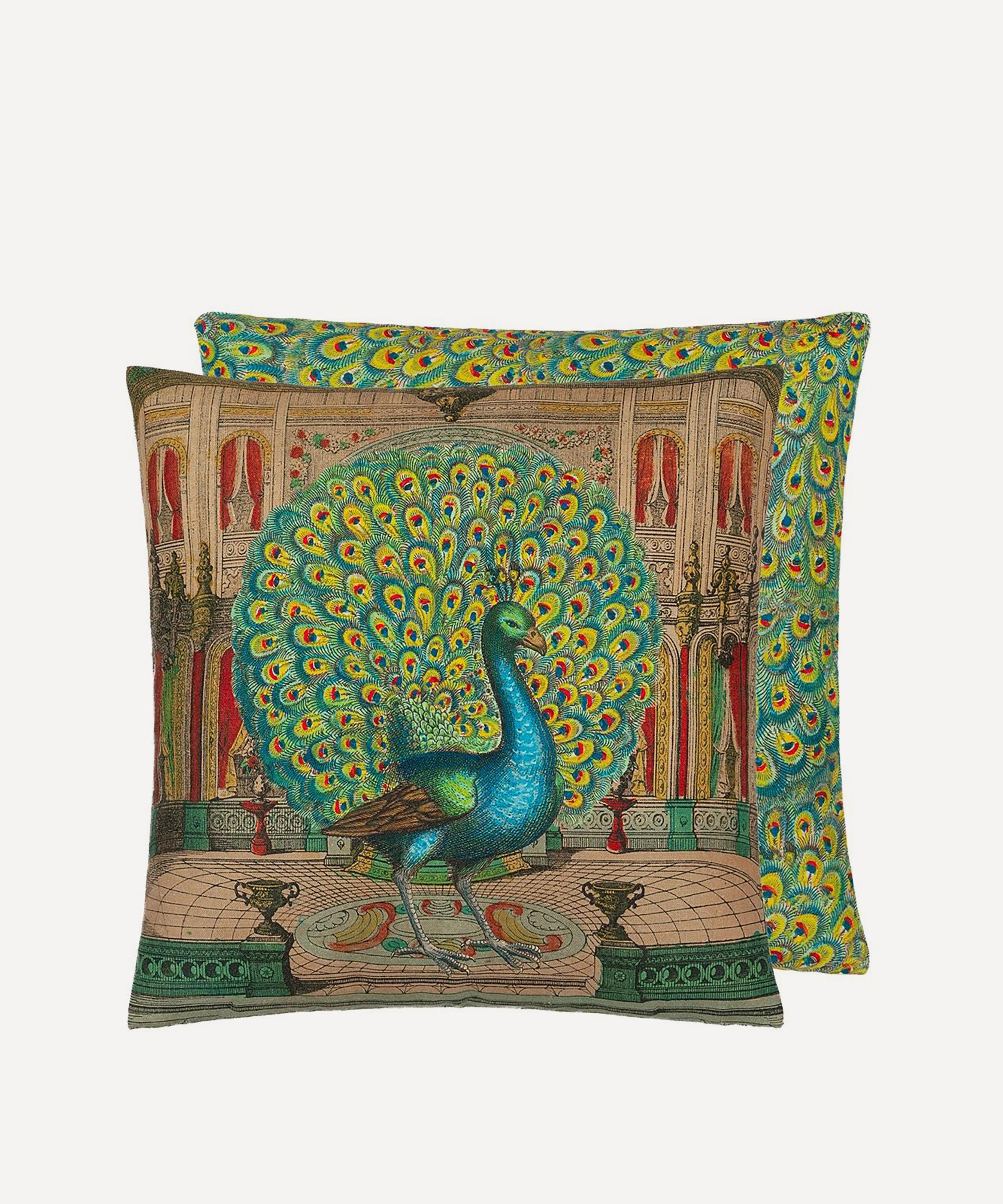 John Derian - Peacock Cushion image number 0