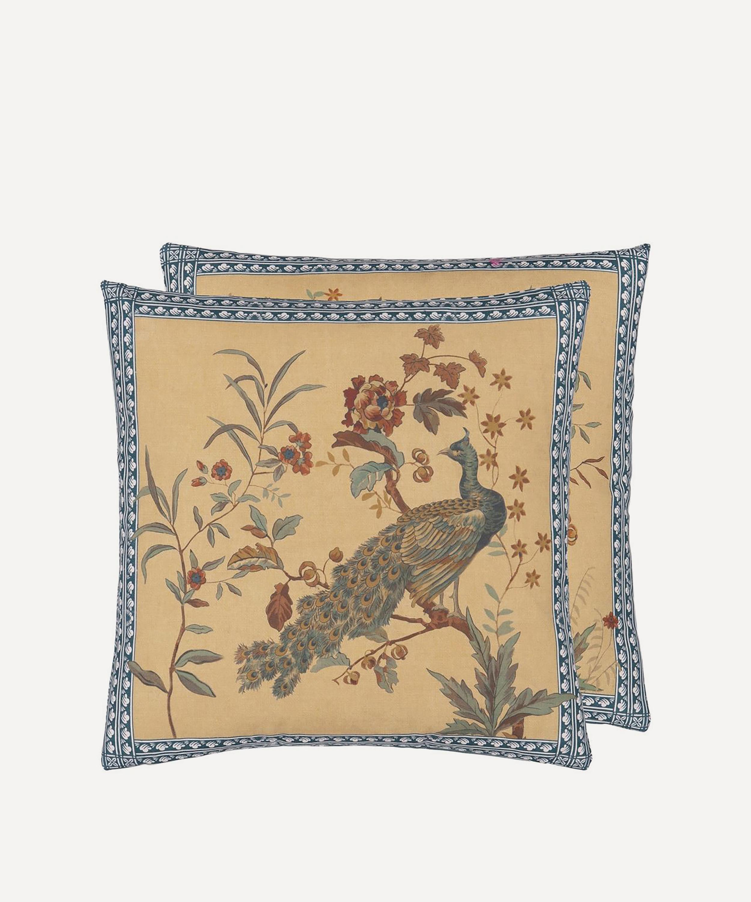 John Derian - Peacock Toile Cushion image number 3