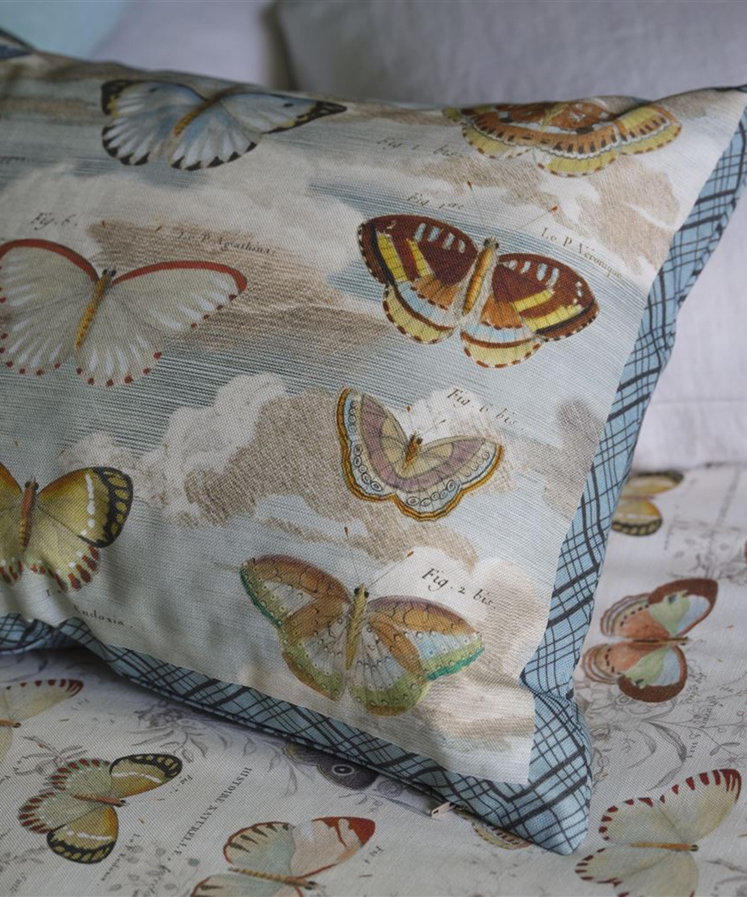 John Derian - Butterfly Studies Parchment Cushion image number 1