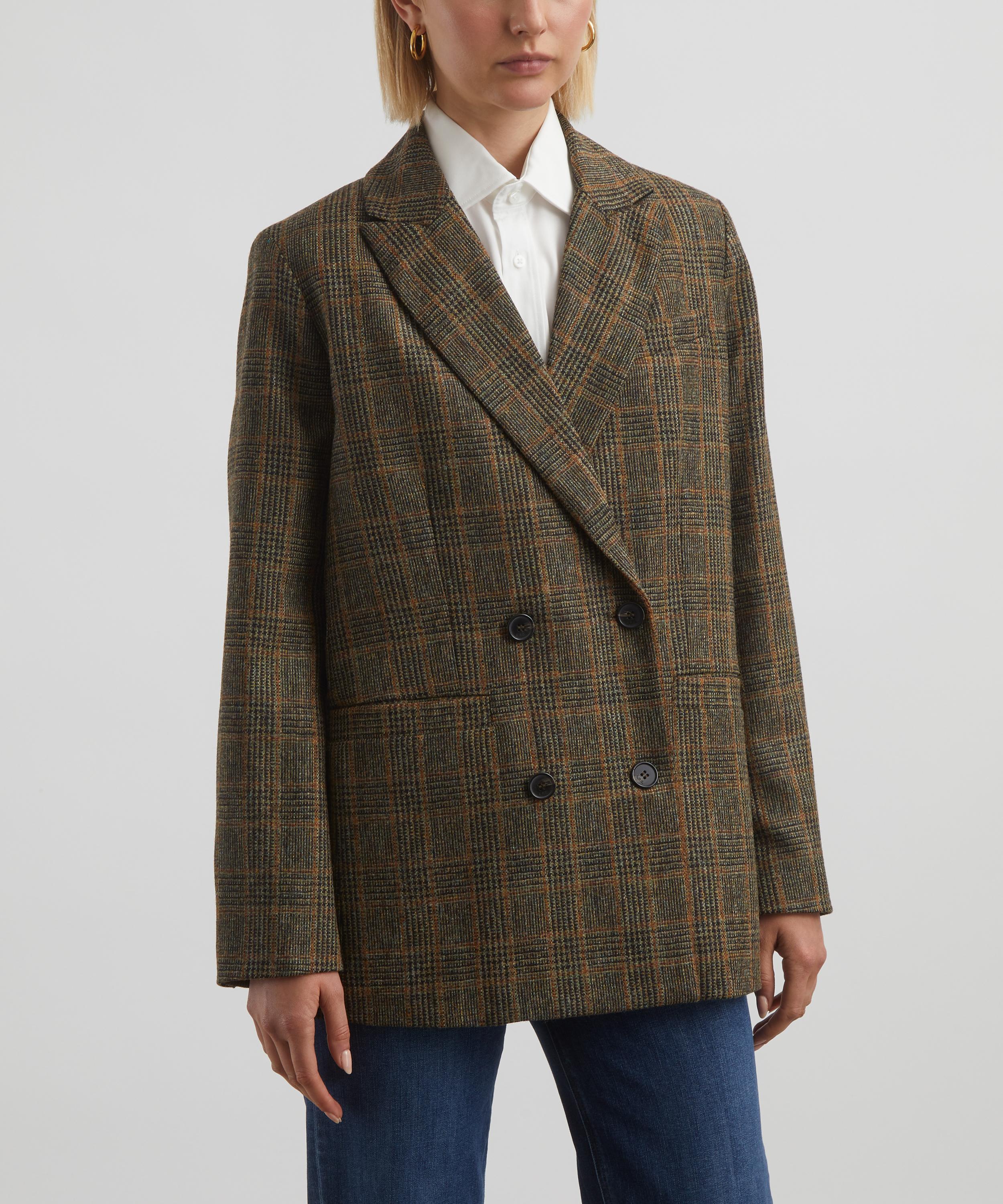 A.P.C. - Checked Wool Double-Breasted Blazer image number 2