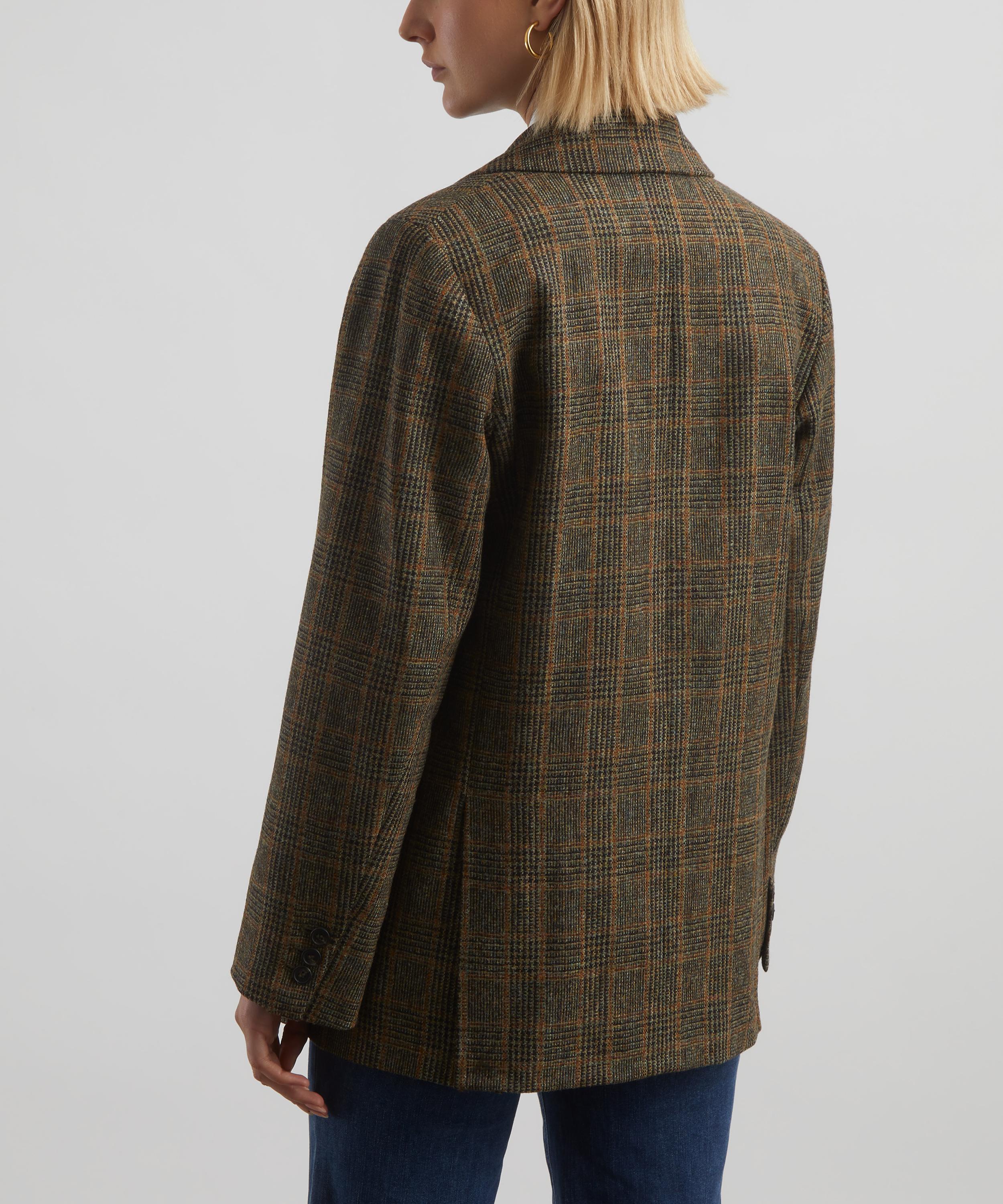 A.P.C. - Checked Wool Double-Breasted Blazer image number 3