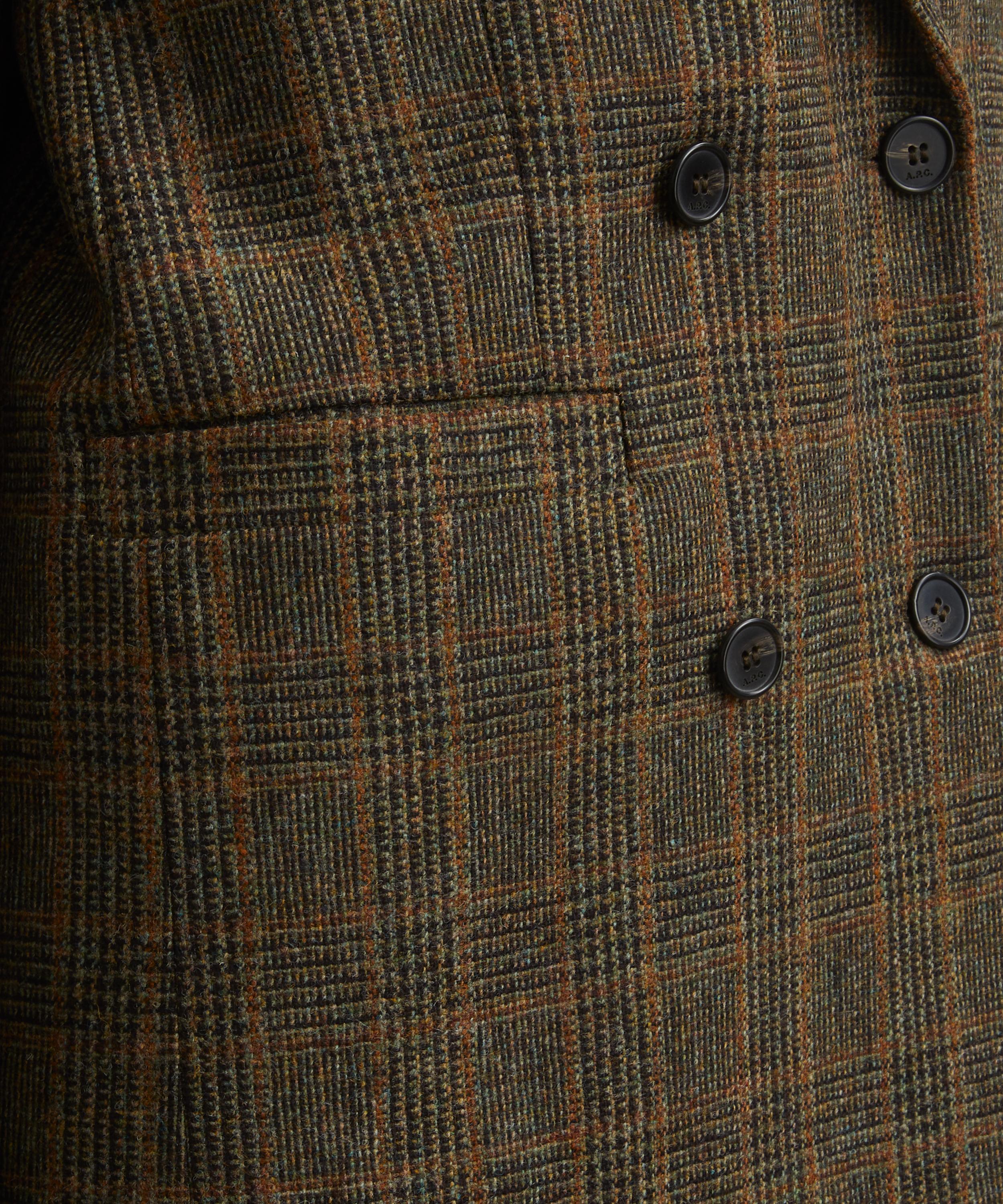 A.P.C. - Checked Wool Double-Breasted Blazer image number 4