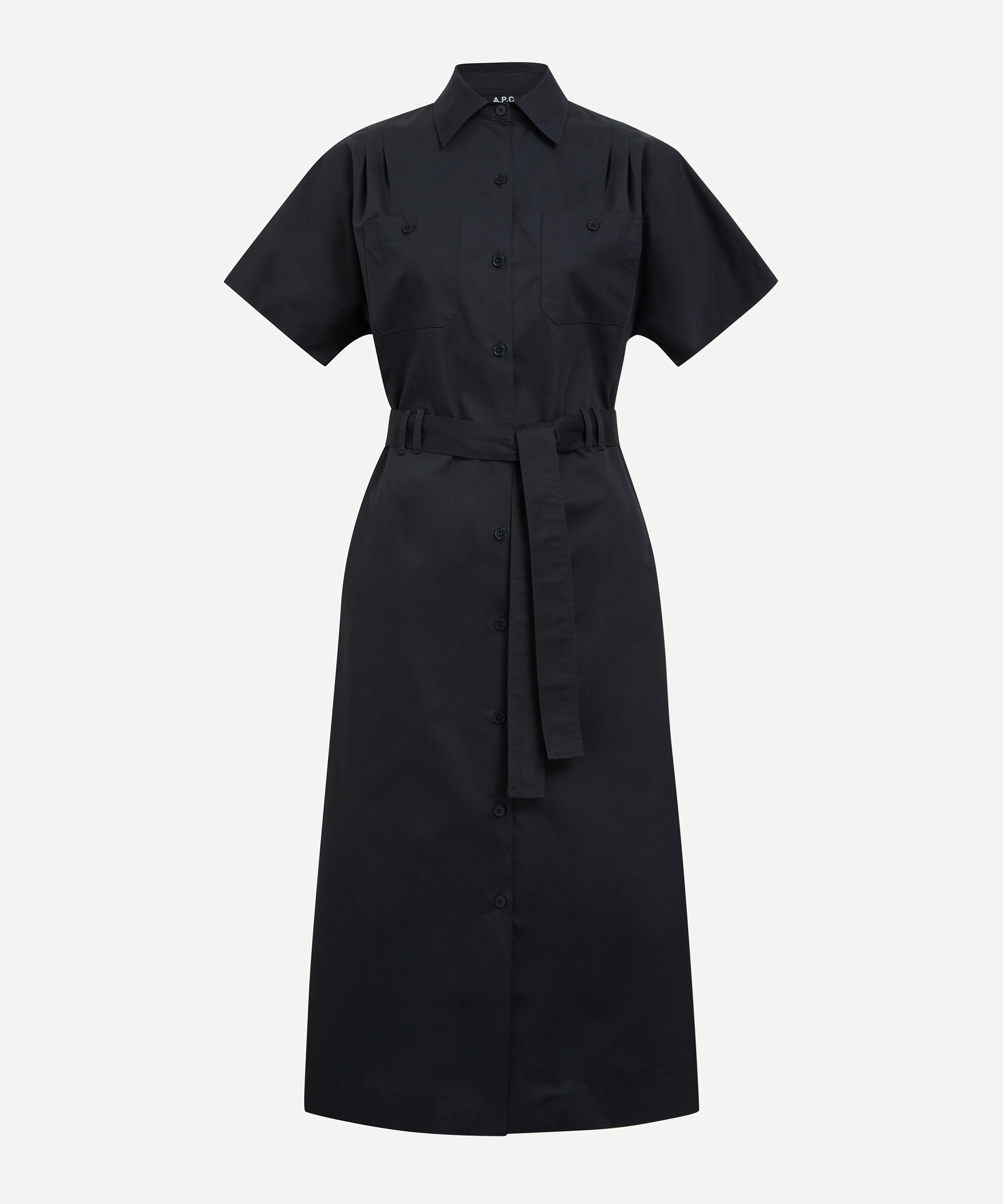 A.P.C. - Drew Belted Cotton Shirtdress image number 0