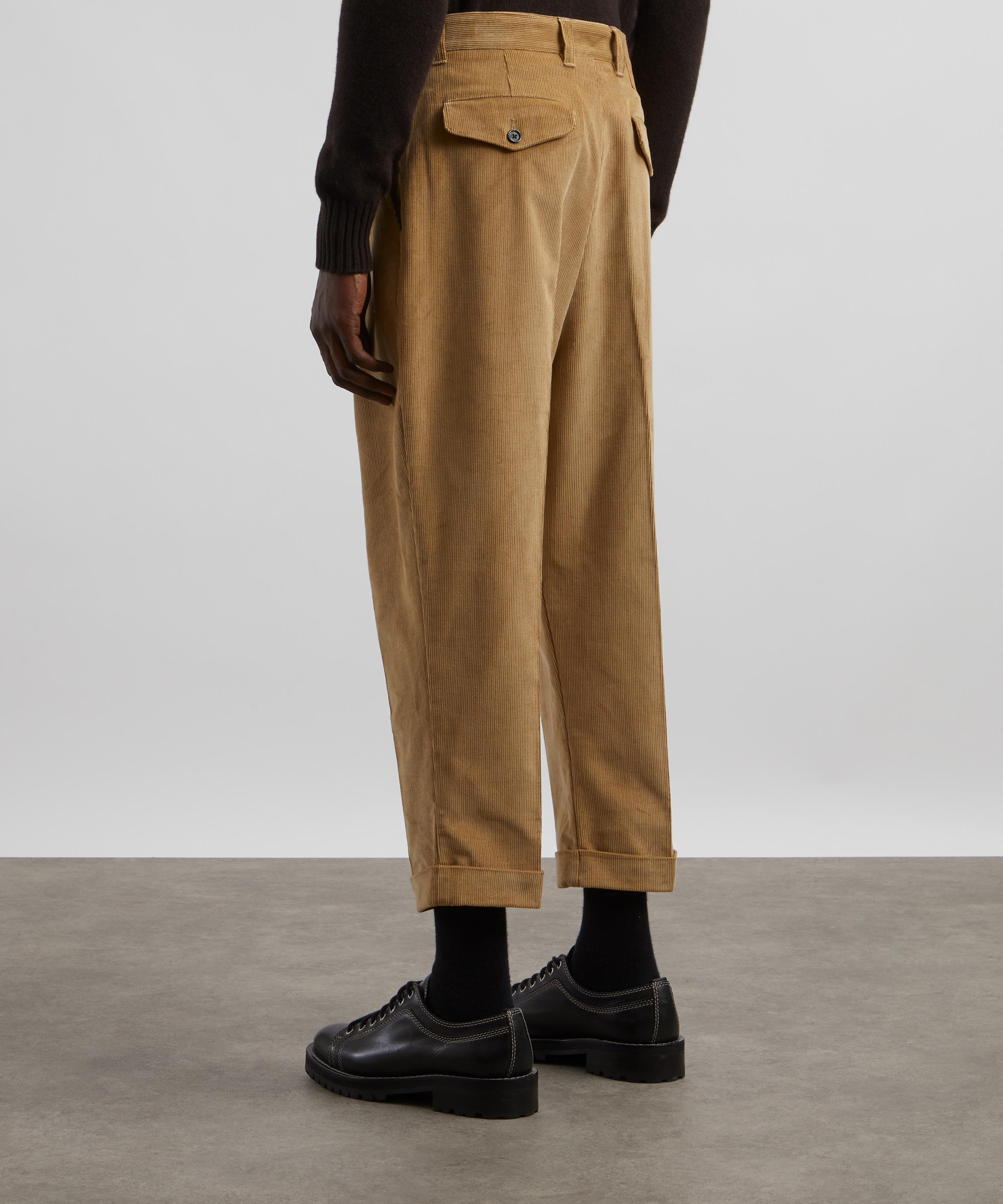 Ami - Sand Cotton Corduroy Carrot Oversized Trousers image number 3