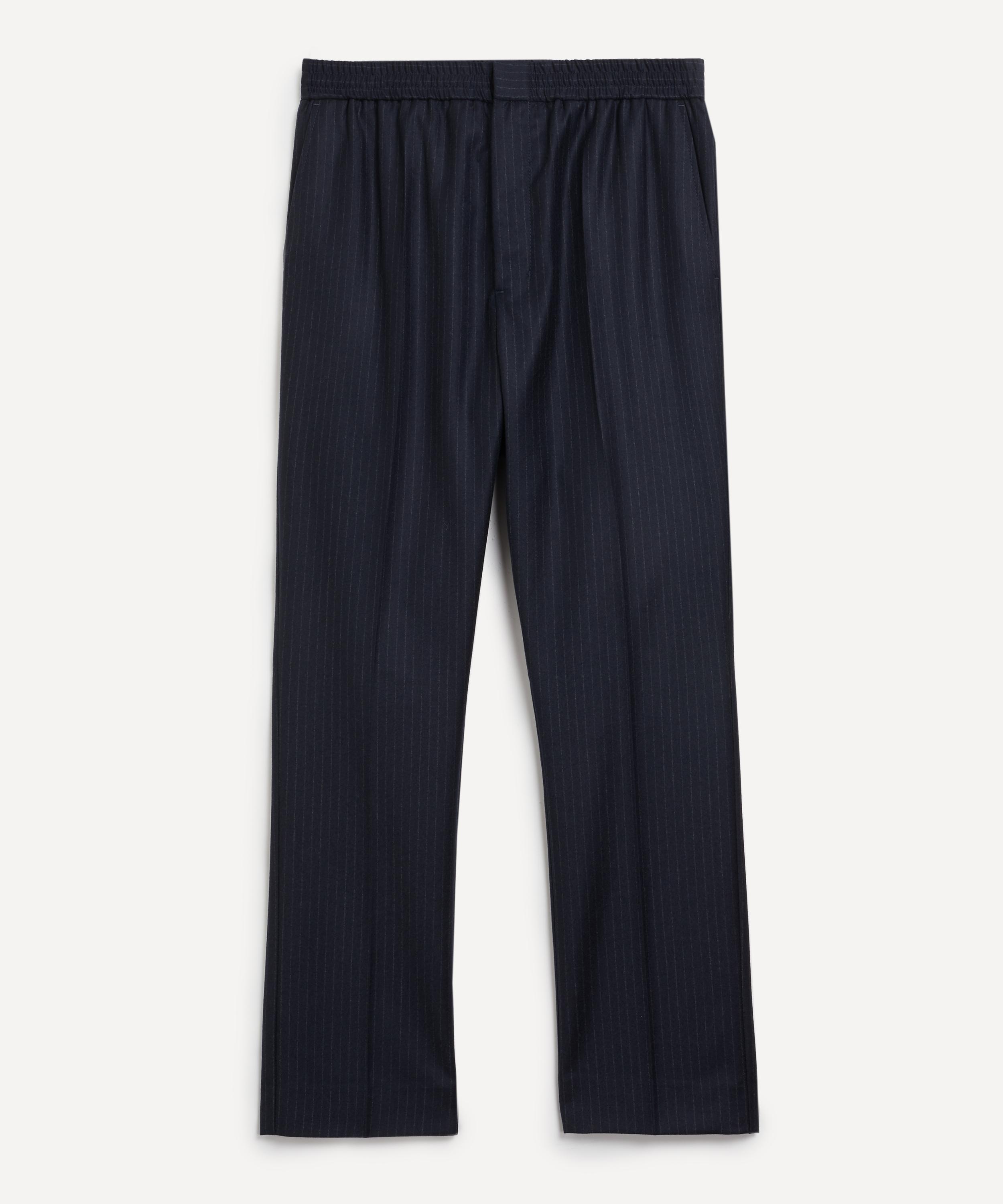 Ami - Elasticated Pinstripe Wool Trousers