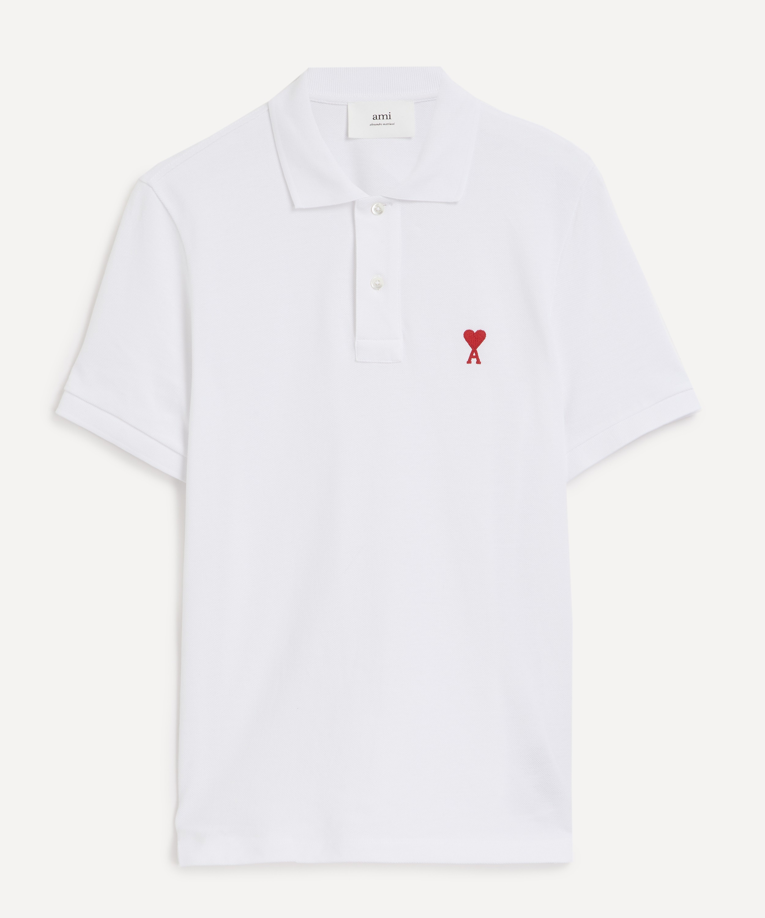 Ami - White Ami de Coeur Polo Shirt image number 0