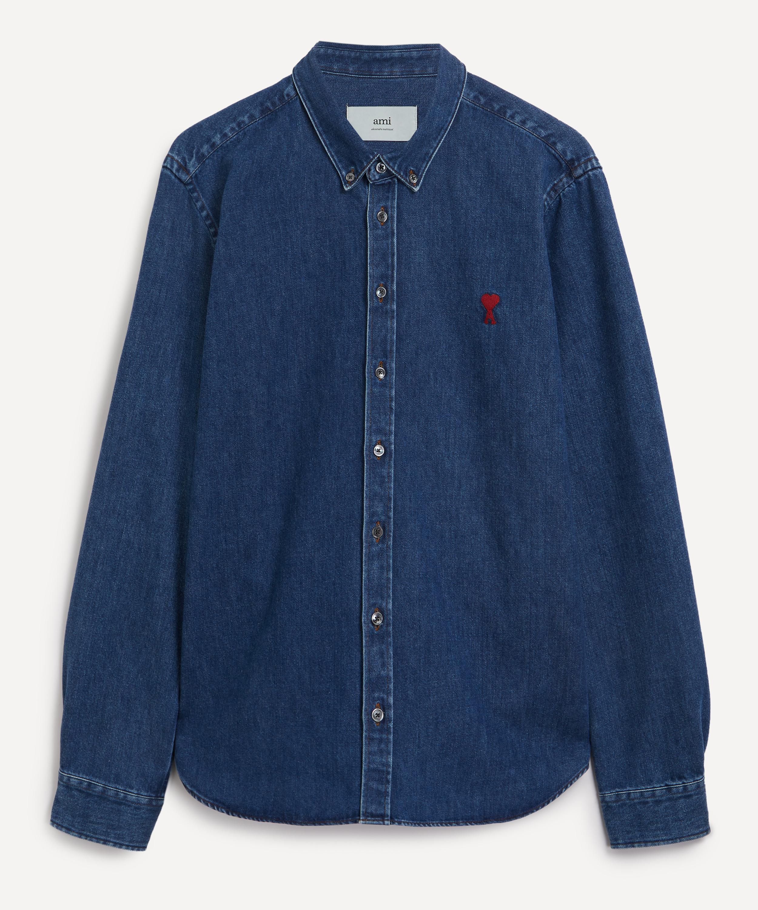 Ami - Button-Down Ami de Coeur Denim Shirt image number 0