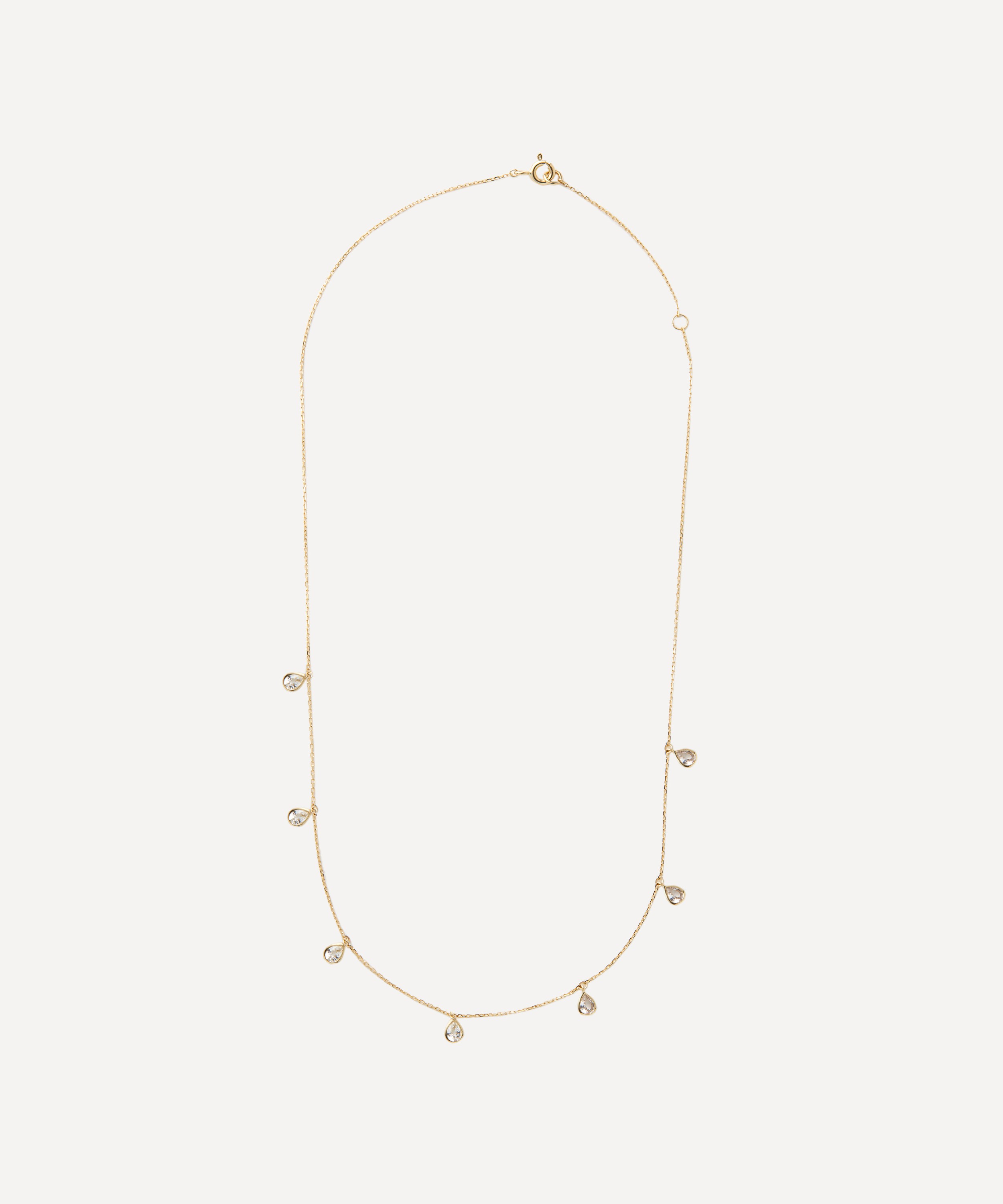 Pascale Monvoisin - 9ct Gold Palerme White Sapphire Necklace image number 0