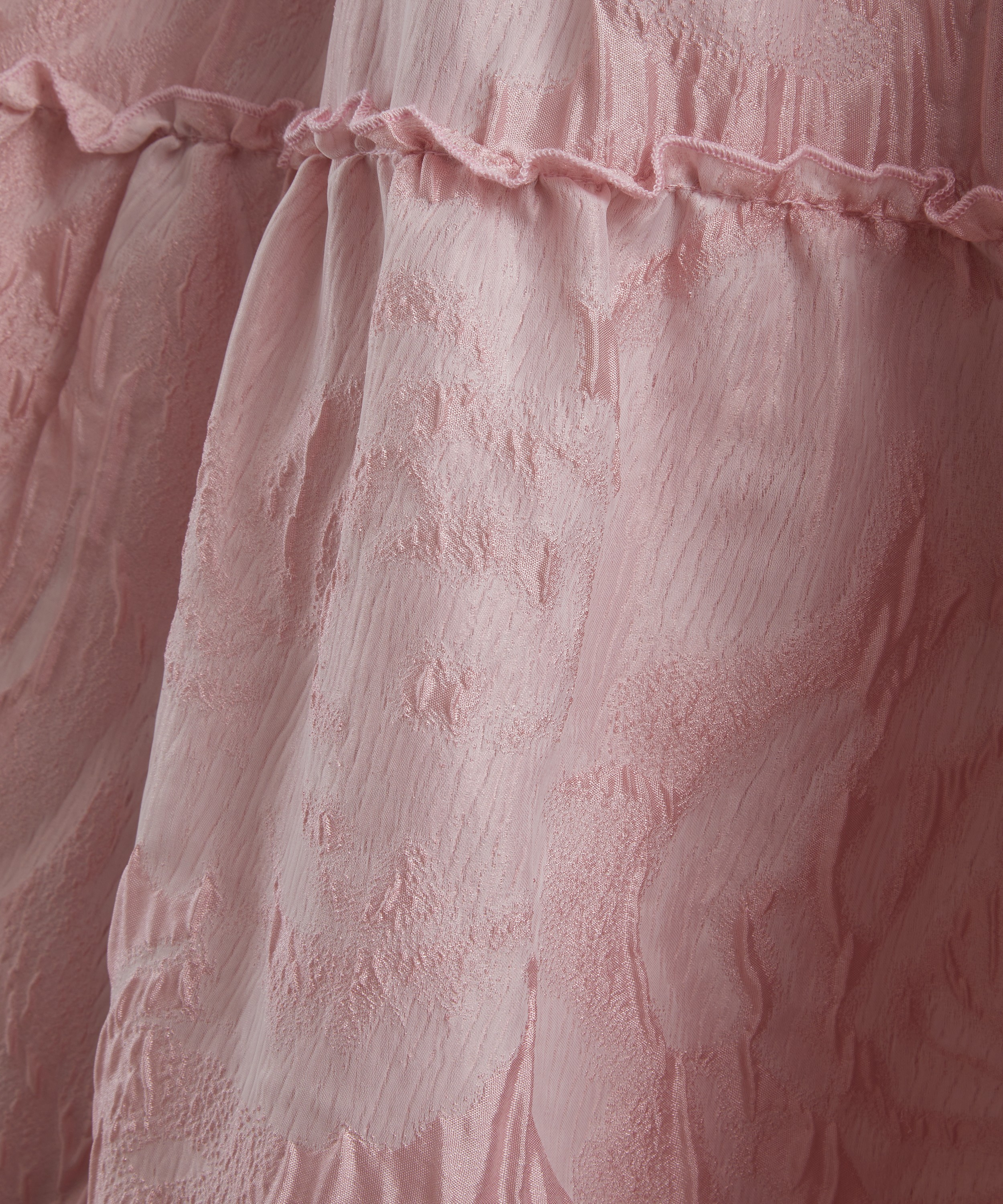 Ganni - Pink Textured Cloqué Layer Dres image number 4