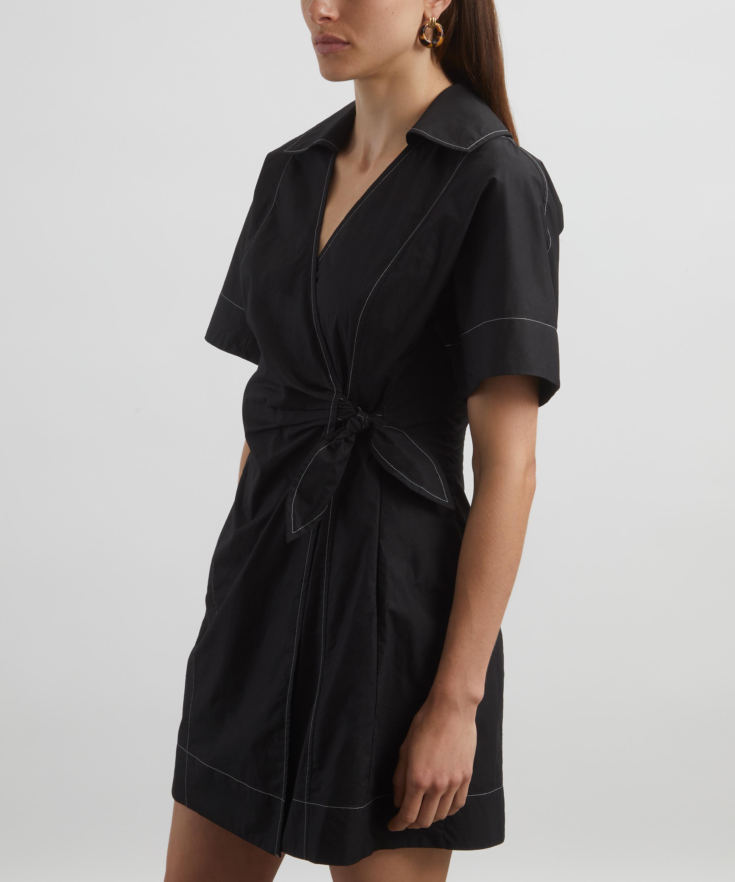 Ganni - Cotton Poplin Wrap Mini-Dress image number 2