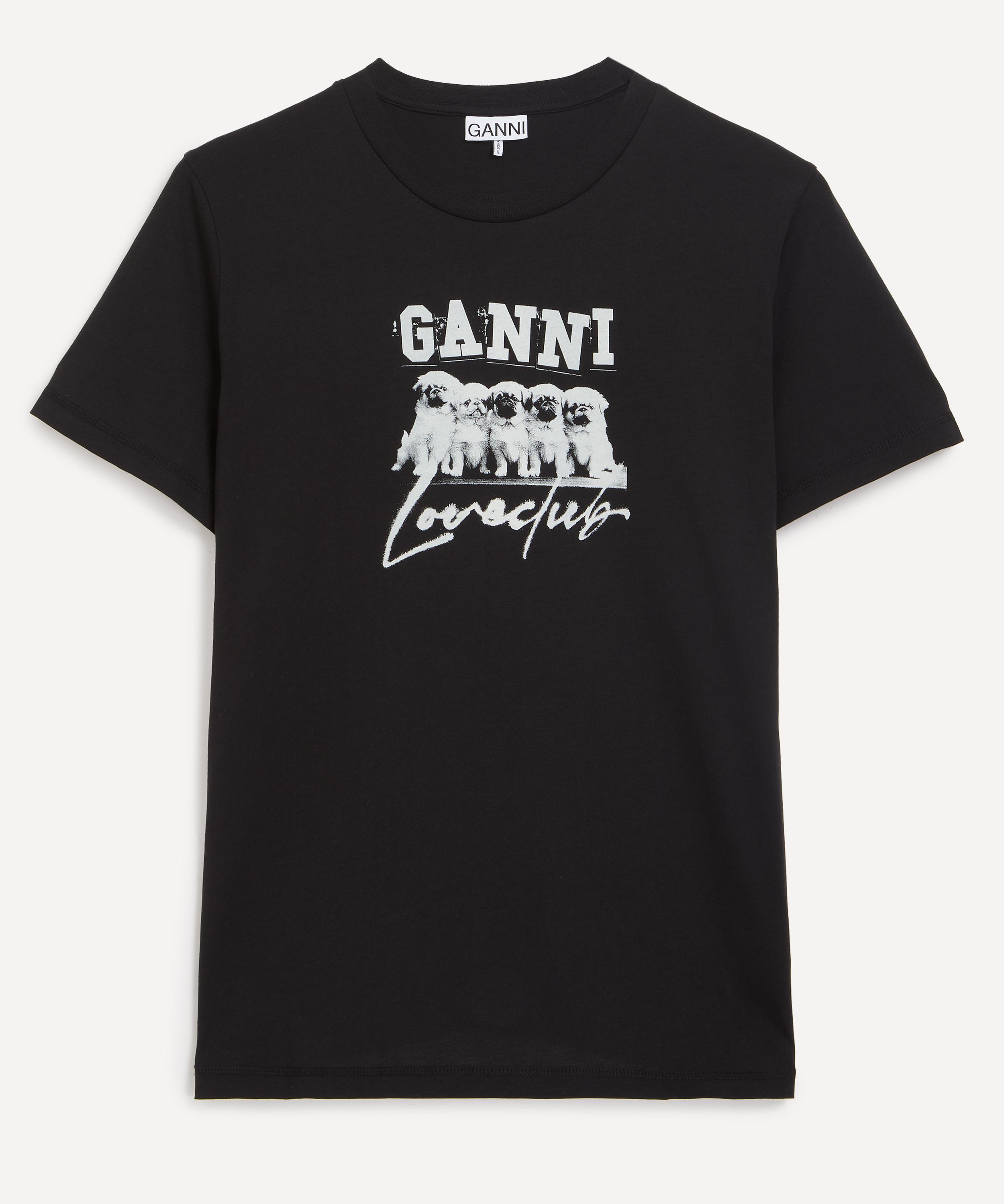 Ganni - Thin Jersey Puppy Love Relaxed T-Shirt image number 0