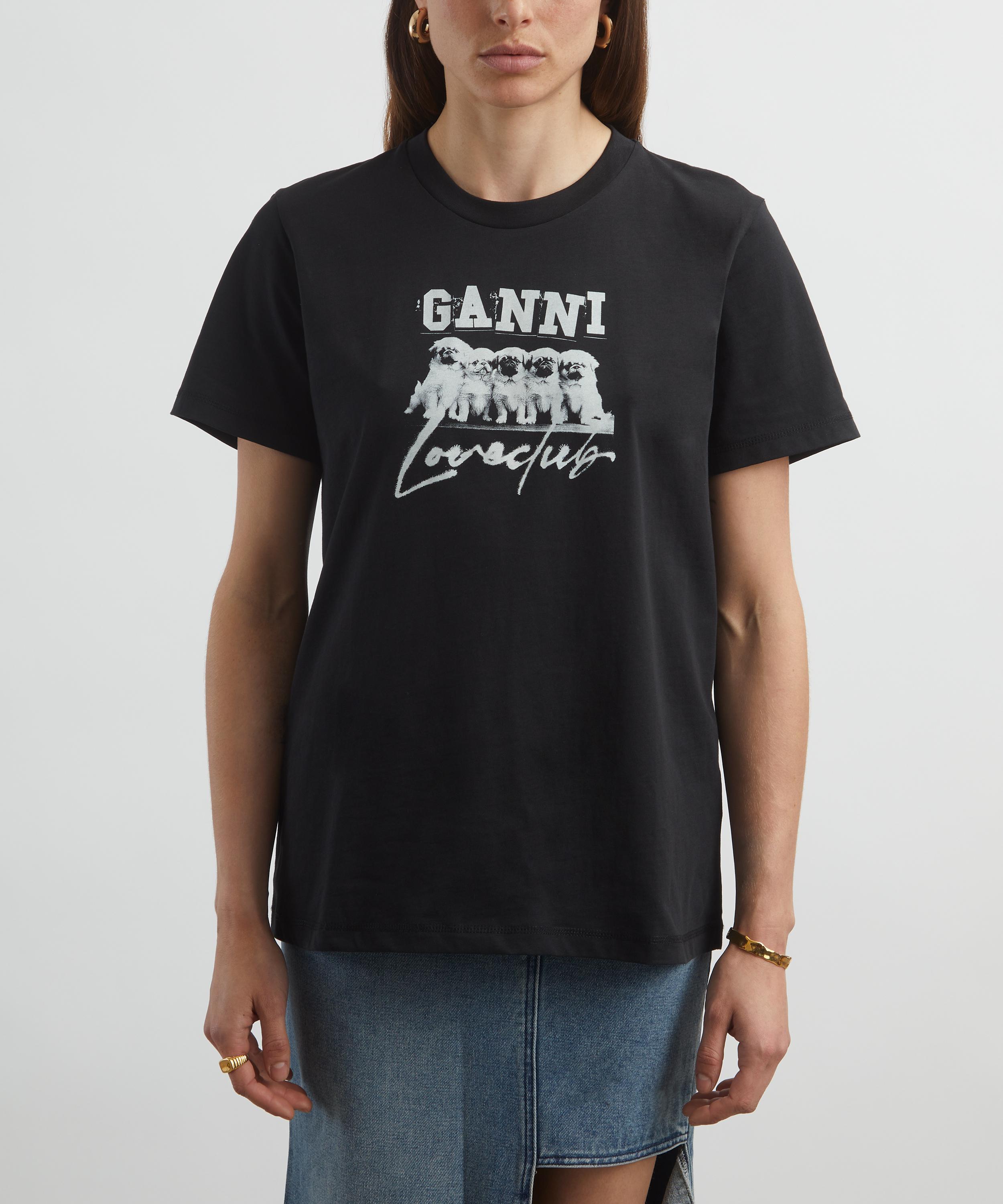 Ganni - Thin Jersey Puppy Love Relaxed T-Shirt image number 2