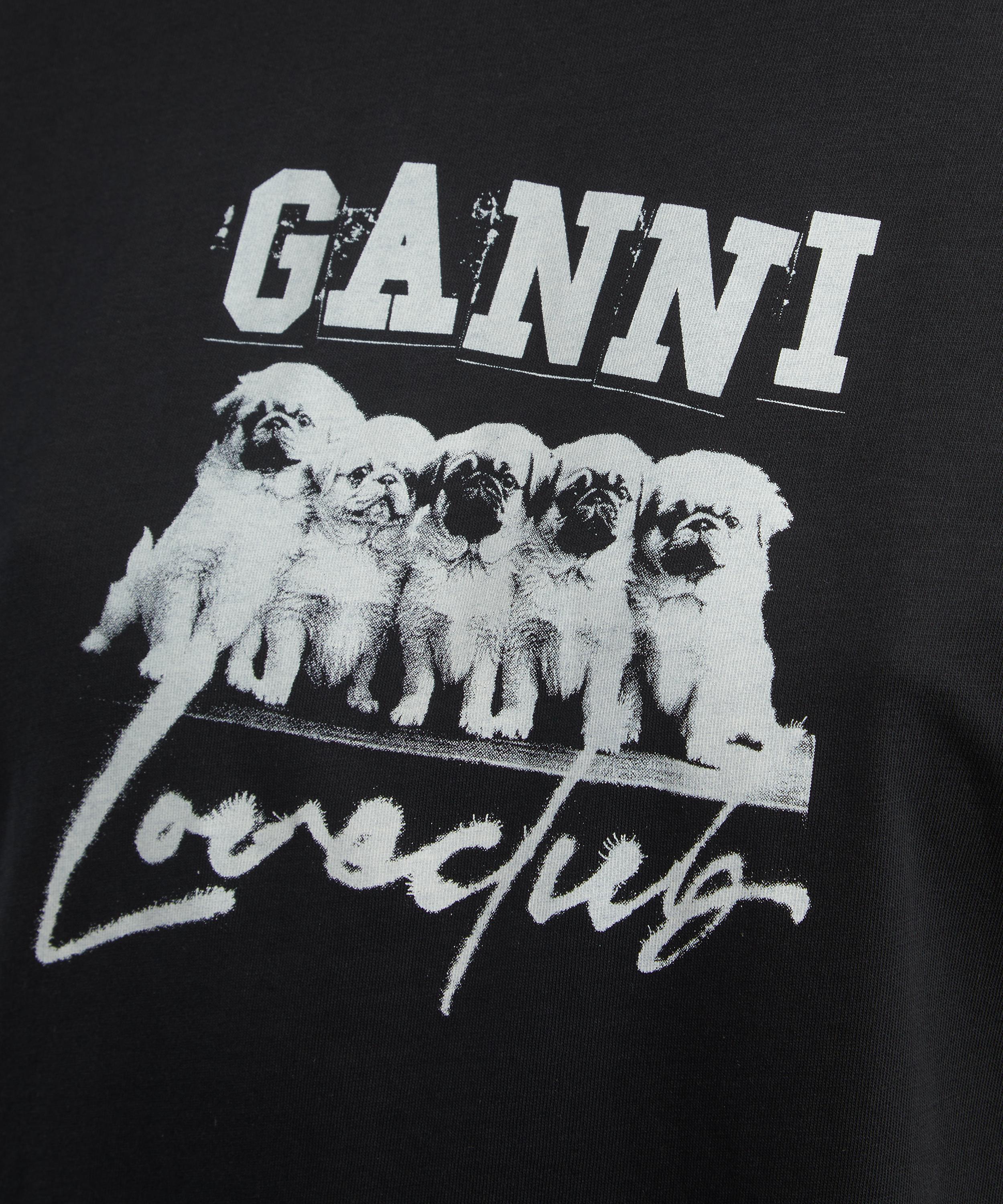 Ganni - Thin Jersey Puppy Love Relaxed T-Shirt image number 4