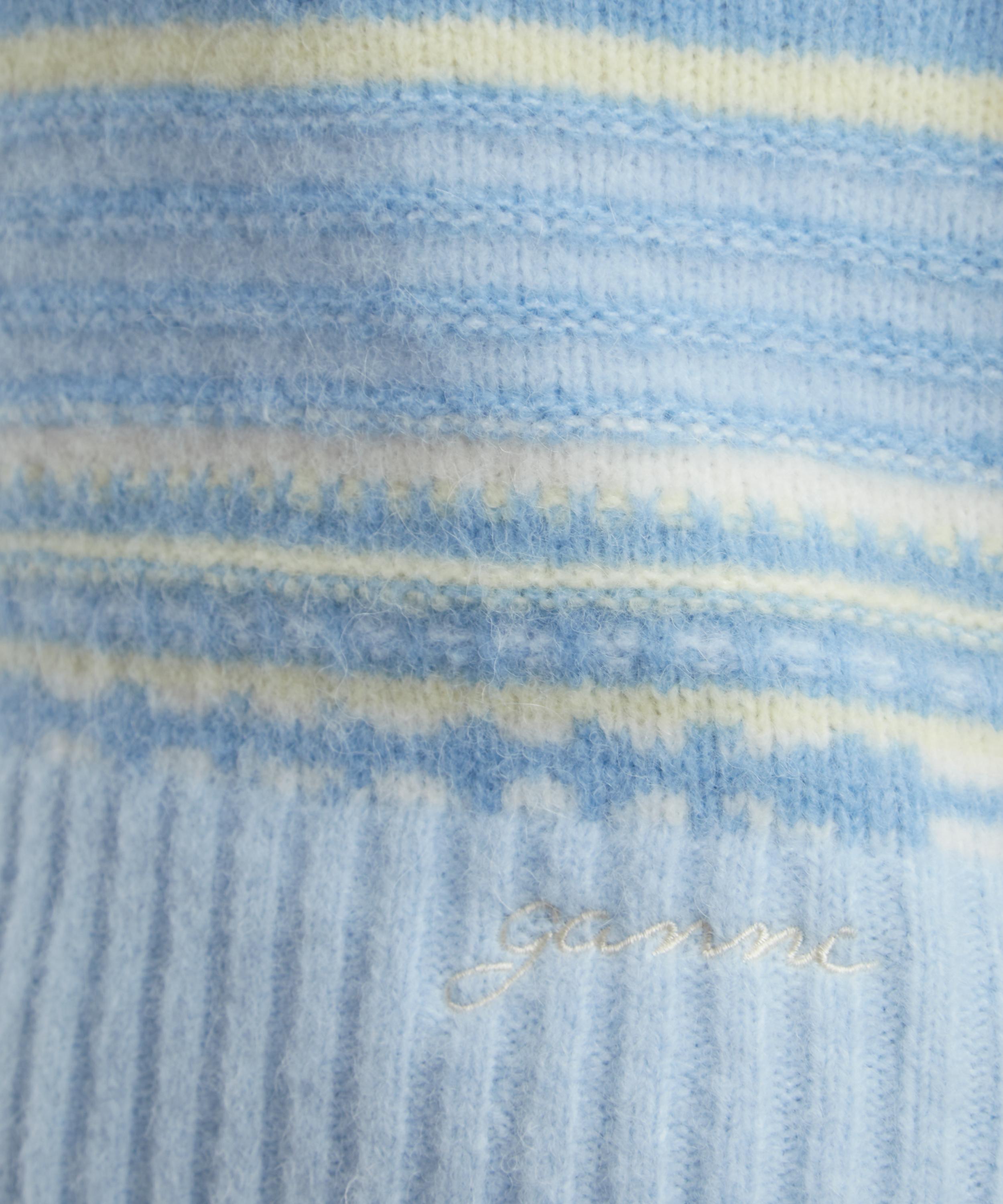 Ganni - Blue Striped Soft Wool Vest image number 4