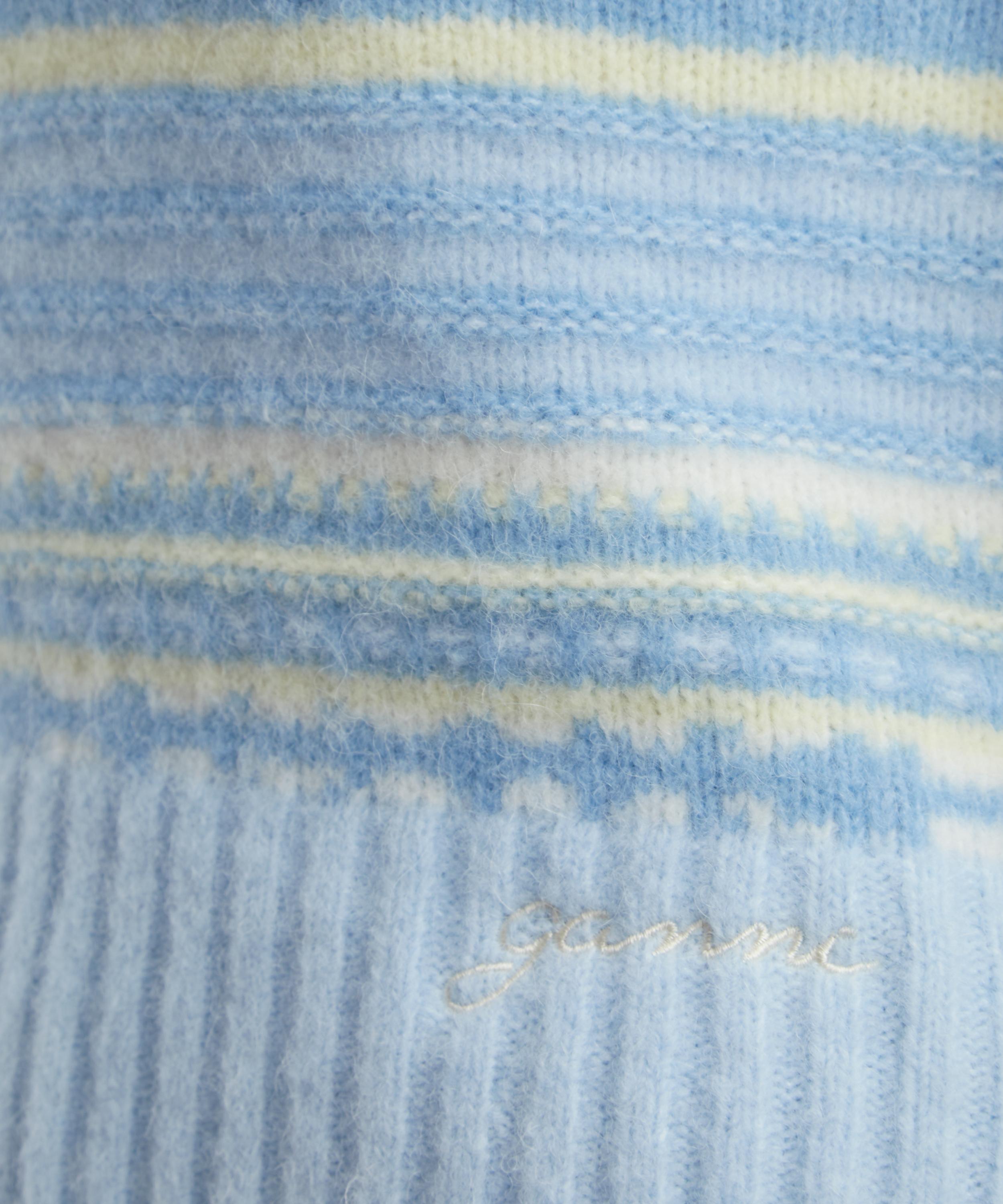 Ganni - Blue Striped Soft Wool Vest image number 4