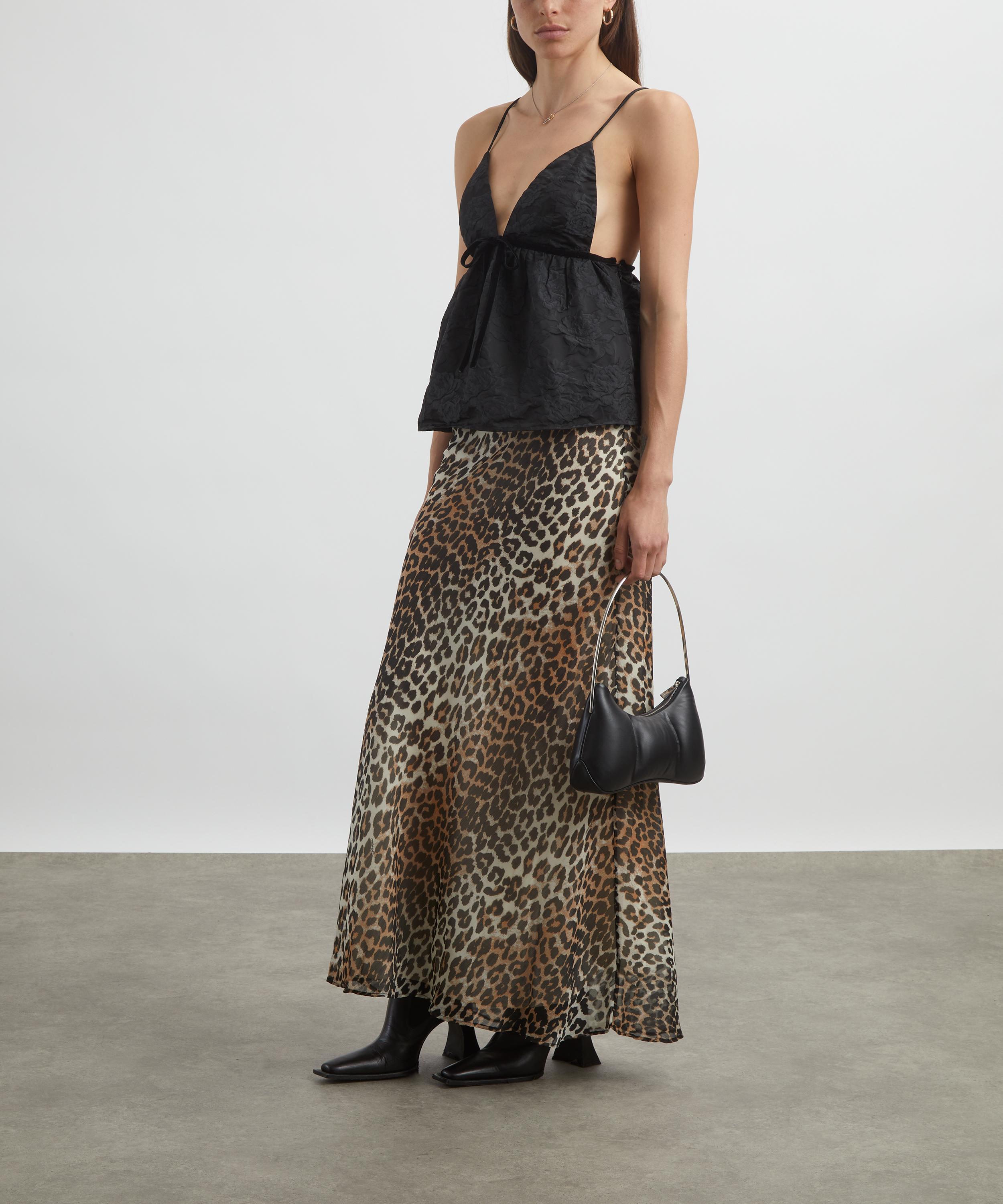 Ganni - Leopard Printed Chiffon Maxi-Skirt image number 1