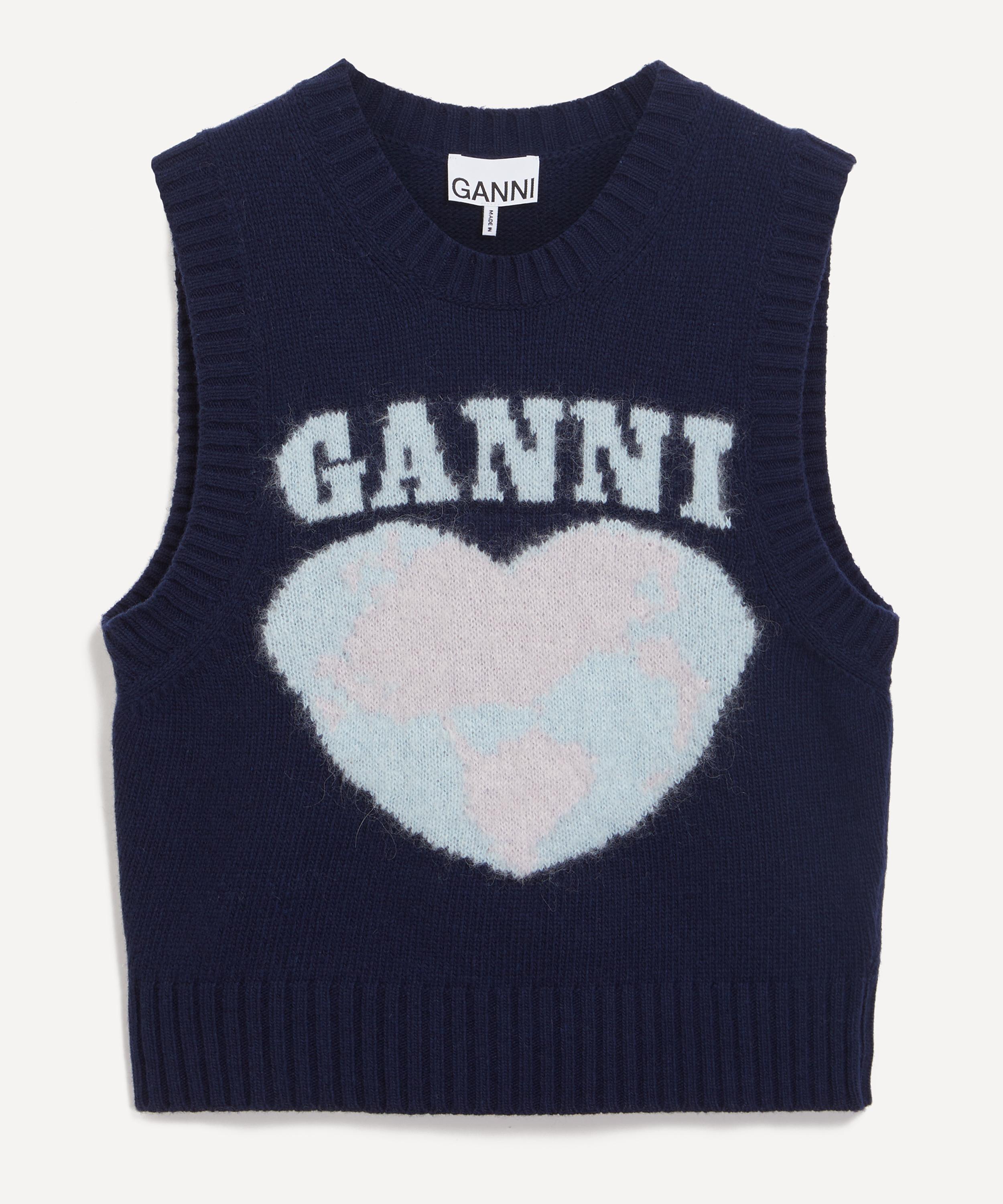 Ganni - Graphic Heart Logo Wool Tank Top image number 0