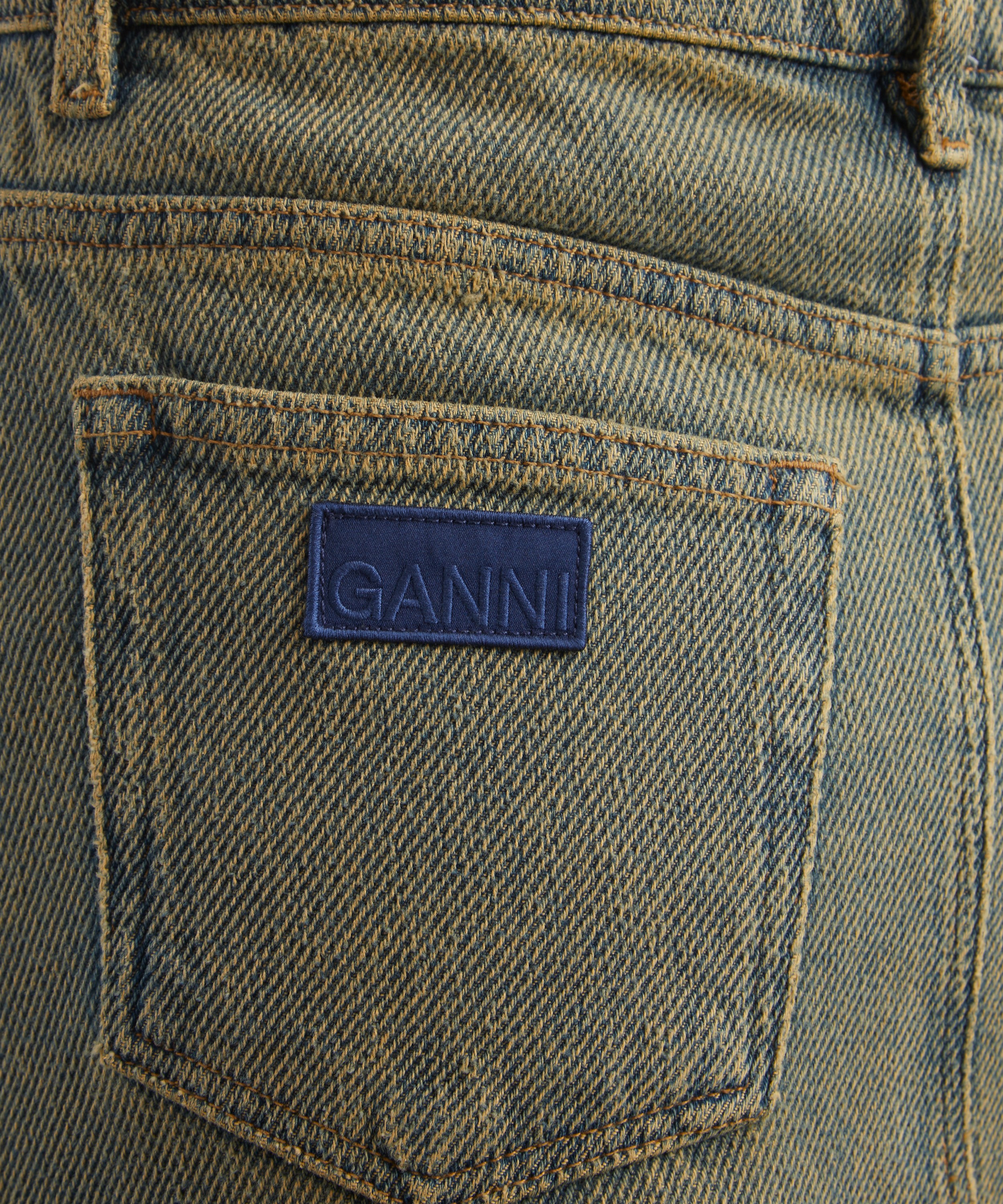 Ganni - Overdyed Heavy Denim Maxi-Skirt image number 4